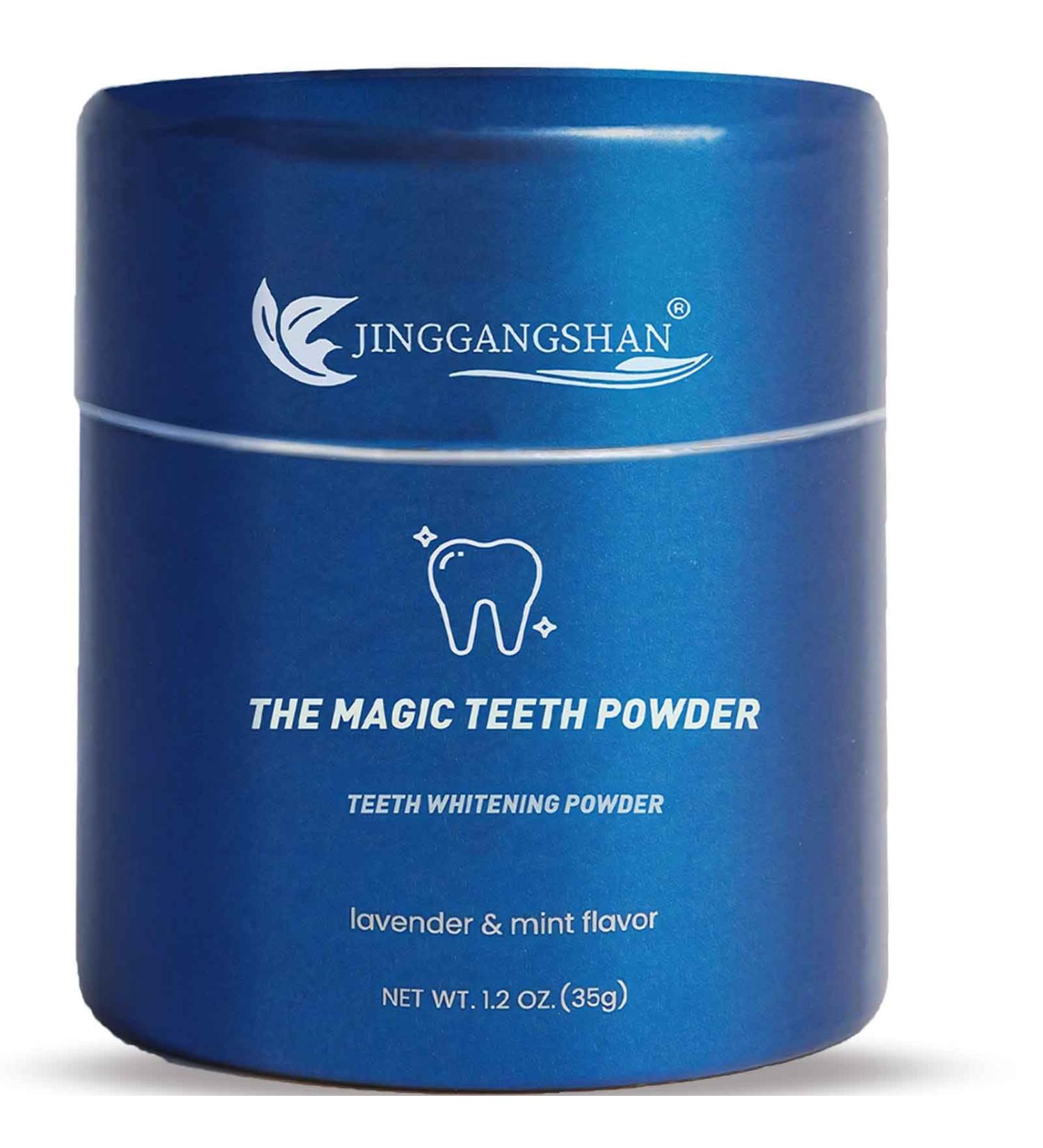 Magic Powder Teeth Whitening - Natural Enamel-Safe Tooth Powder for Sensitive Teeth | Lavender & Mint Flavor | International Shipping Available - Buy Online on GoSupps.com