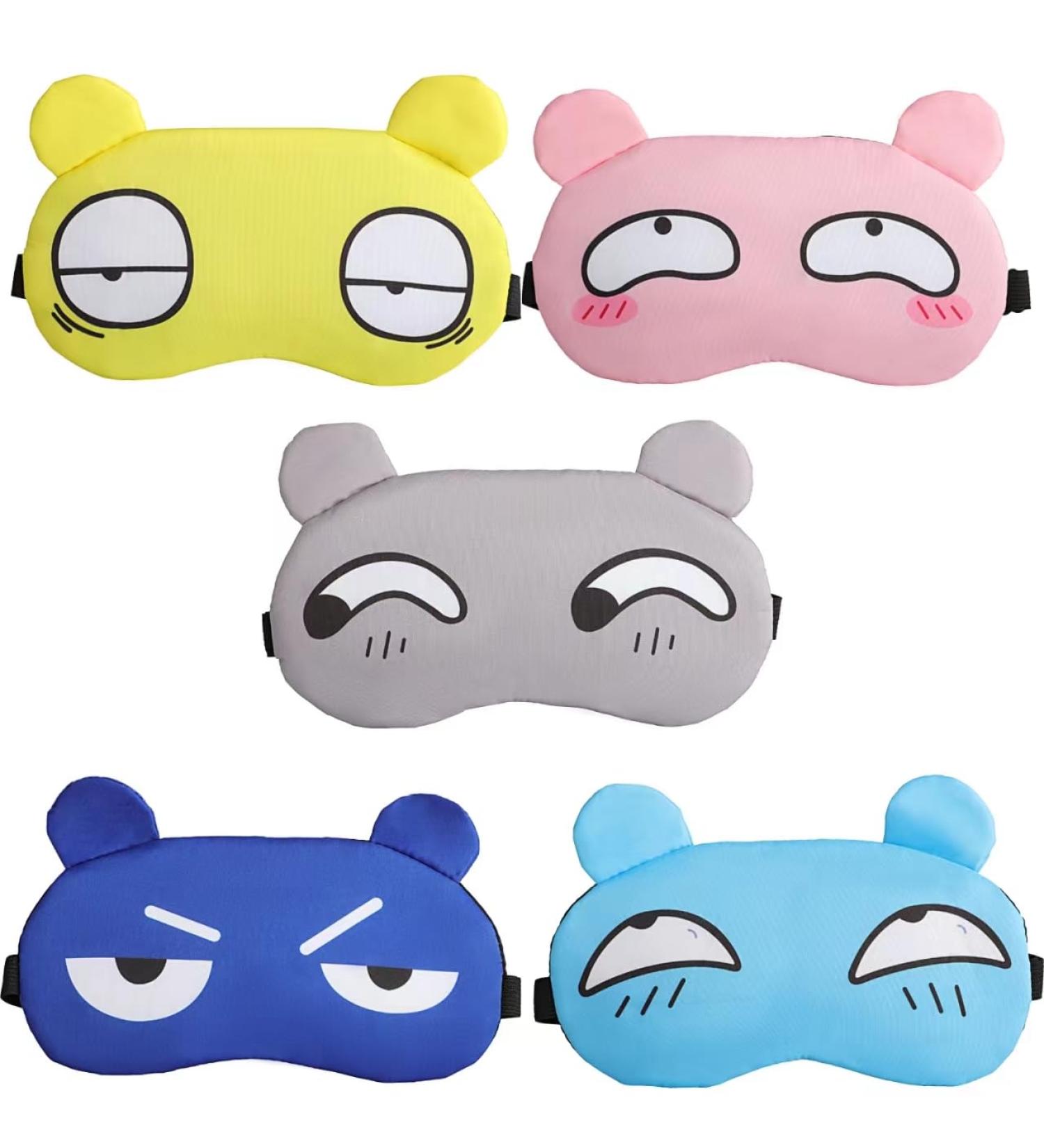 5PCS Cute Eye Masks for Sleeping | Soft Lightweight Adjustable Sleep Masks for Side Sleepers | Travel & Party Essentials for Women & Men - Buy Online on GoSupps.com