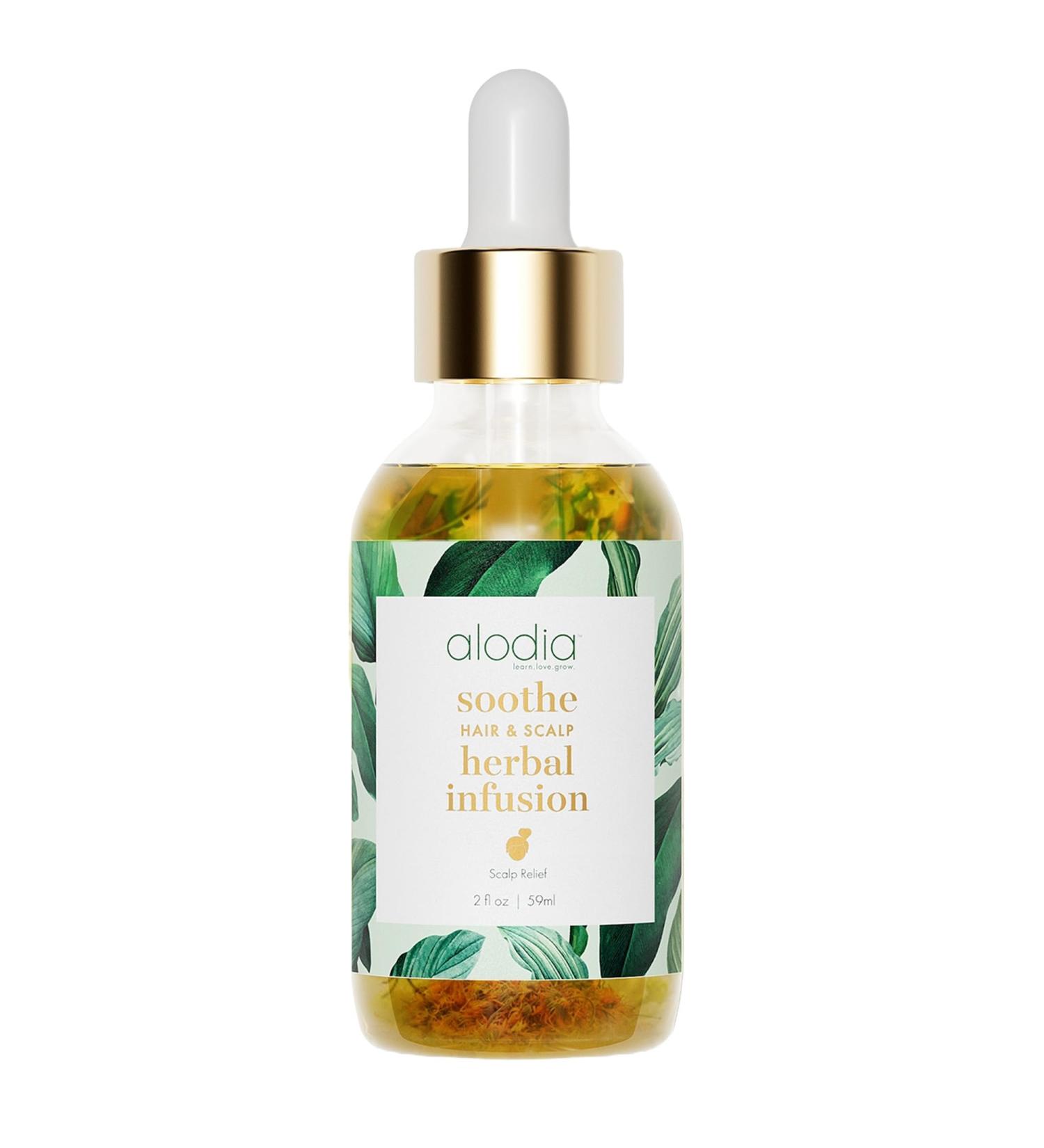 Alodia Soothe Hair & Scalp Herbal Infusion - 2 oz Leave-on Scalp Oil Serum for Dry Irritated Scalps with Chamomile & Jojoba Oils - Nut-free - Buy Online on GoSupps.com