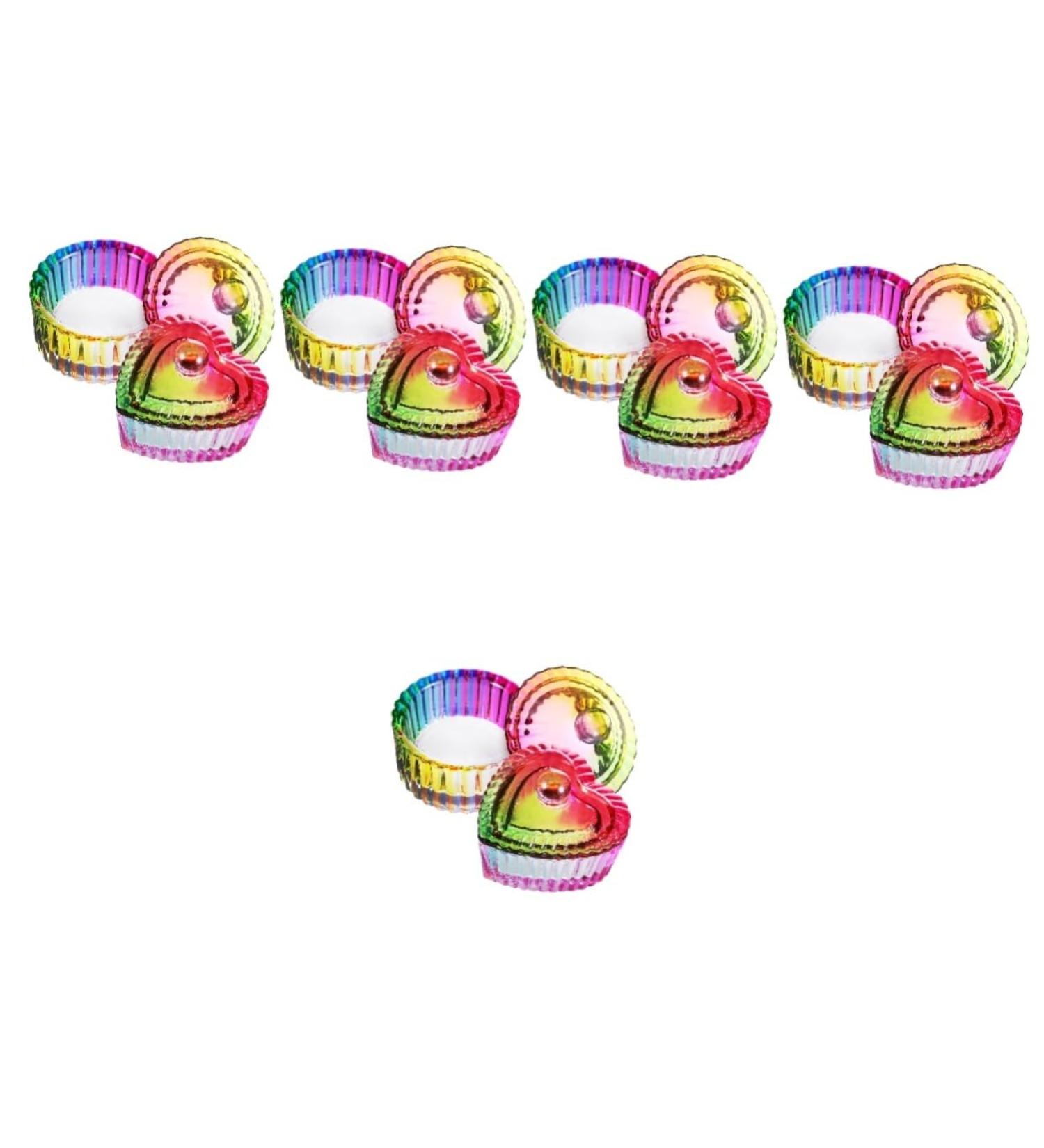Beavorty 10 Pcs colorful crystal cup acrylic nails glass storage bowl glass bowls monomer dishes with lids nail art cup colored glass monomer acrylic nail liquid nail brush manicure - Buy Online on GoSupps.com