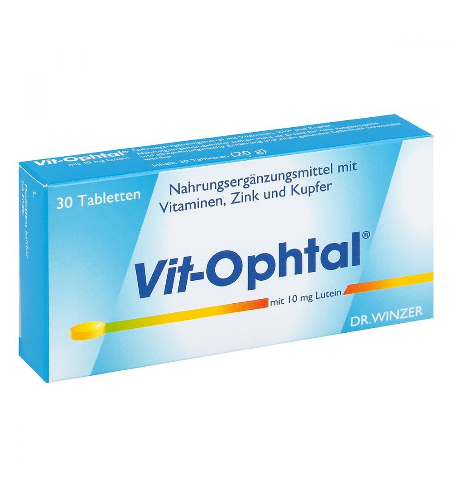 Buy Vit Ophtal 10 mg Lutein Tablets - Supports Eye Health & Vision - International Shipping Available - Buy Online on GoSupps.com