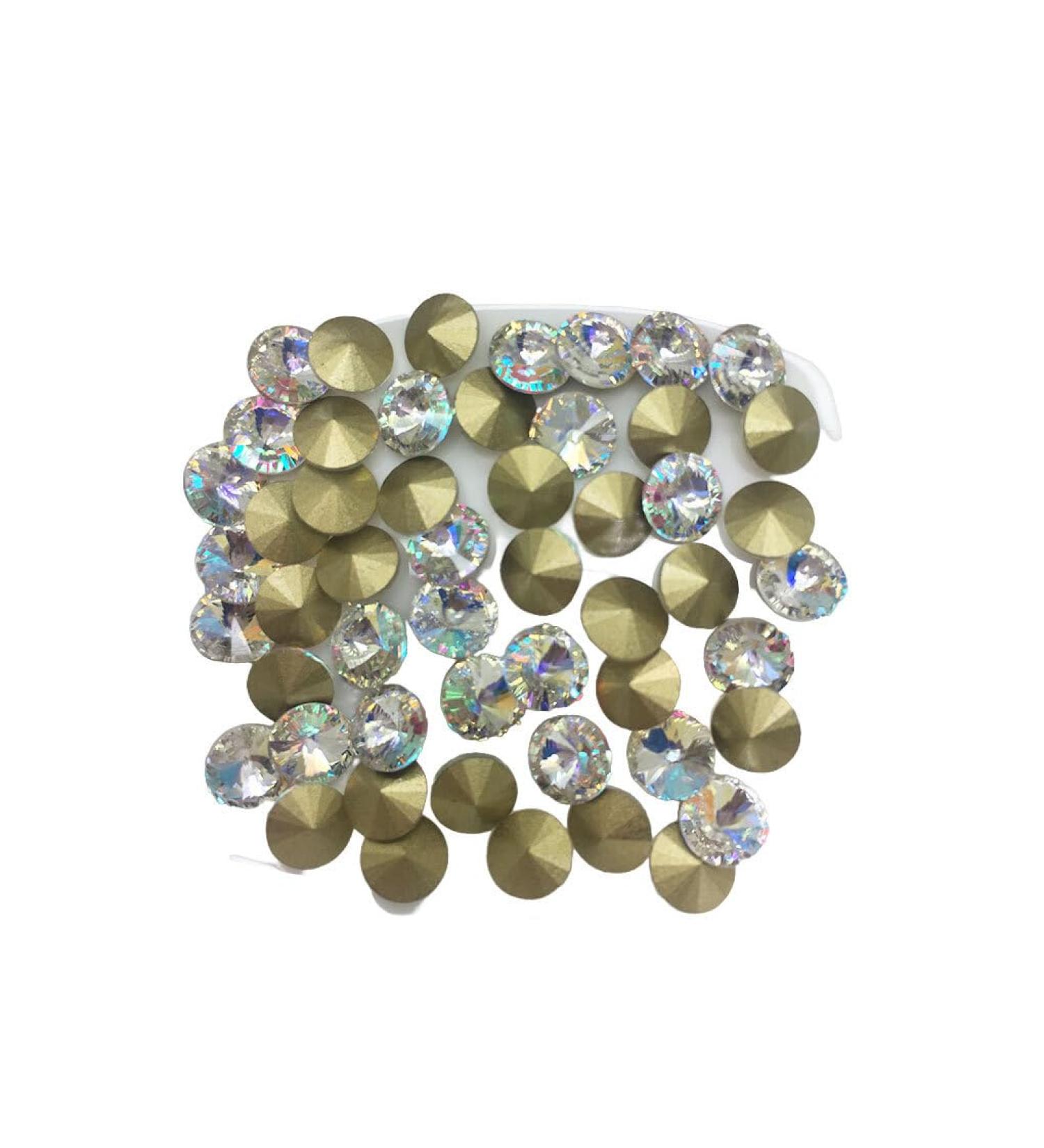 dijiusidy Nail Rhinestones Manicure Decorations Multiple-Shape Multi-color Glass DIY Decor Stickers Eye-catching Beauty Tools 6mmRound Satellite - Buy Online on GoSupps.com