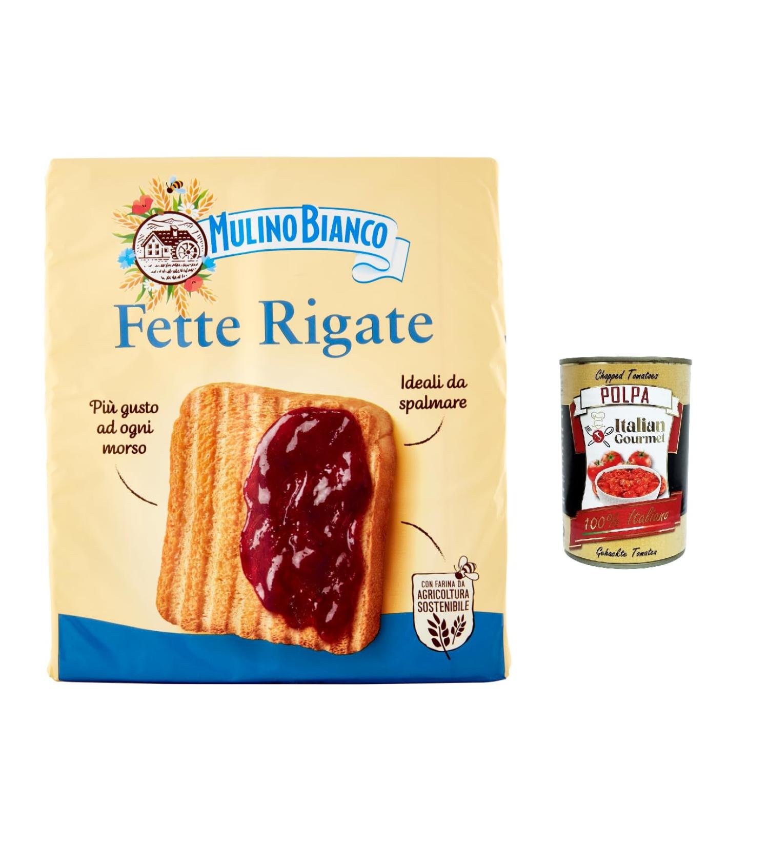  Italian Gourmet E.R. Mulino Bianco Biscottate Le fette rigate Lot de 6 biscuits rusks 315 g + pulp Gourmet italienne 400 g - Buy Online on GoSupps.com