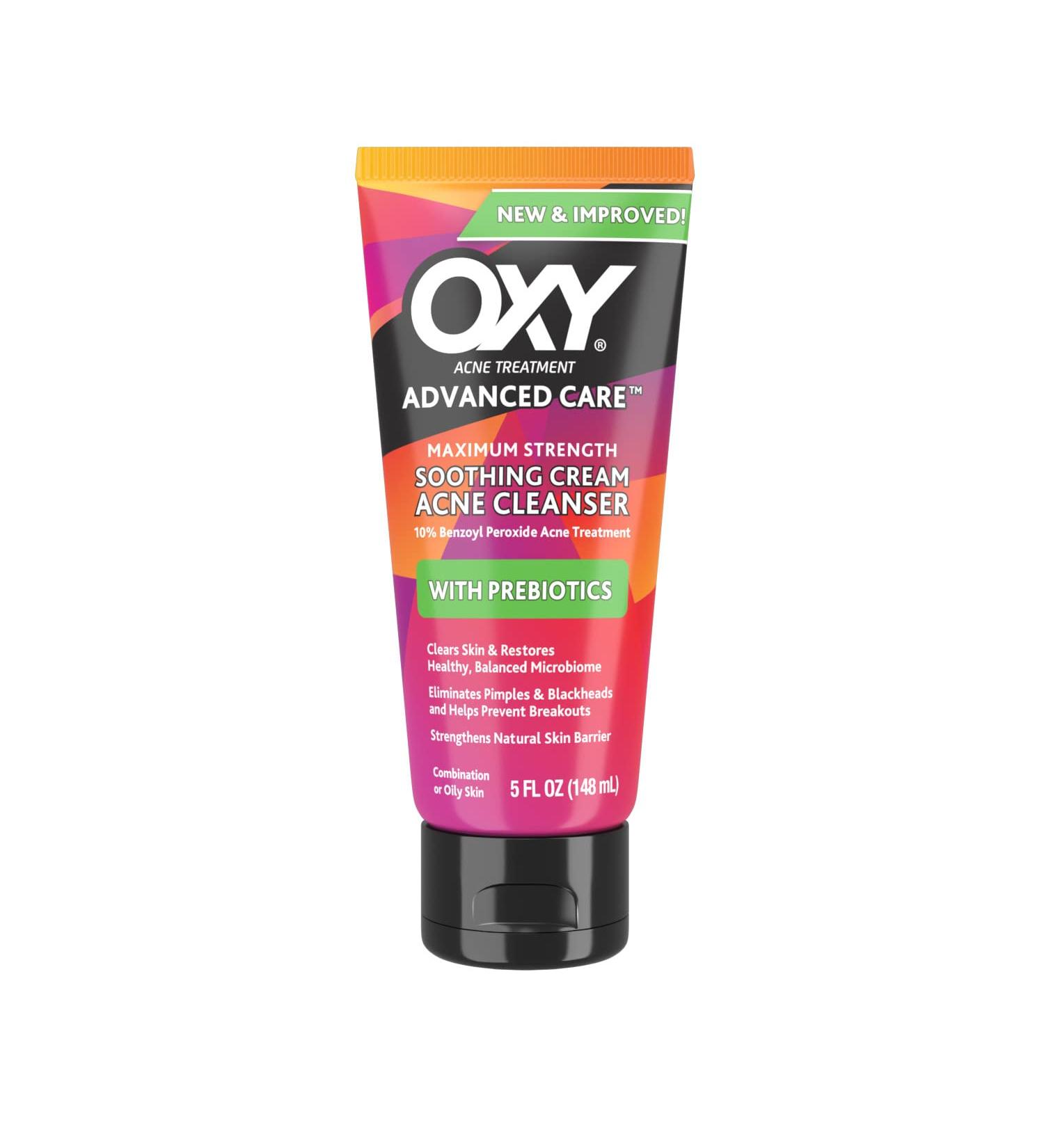 Oxy Acne Medication Face Wash - Maximum Action with Maximum Strength 10% Benzoyl Peroxide (5 Fl Oz)