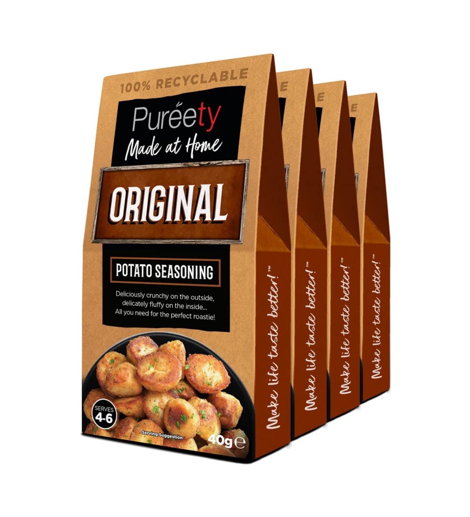 Pureety Gourmet Flavours Potato Seasonings (Original x 4 packs)