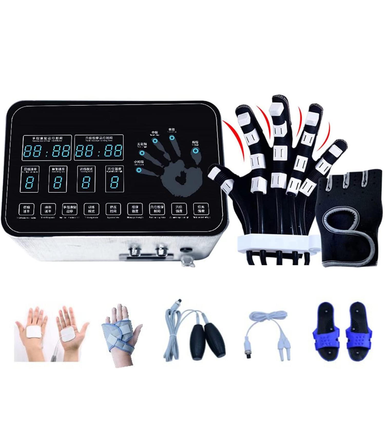 Finger Rehab Training Device Rehabilitation Robot Finger Orthoses Hand Stroke Hemiplegia Rehabilitation Training Equipment for Arthritis Wrist Pain Relief & Finger Numbness Left Large - Buy Online on GoSupps.com