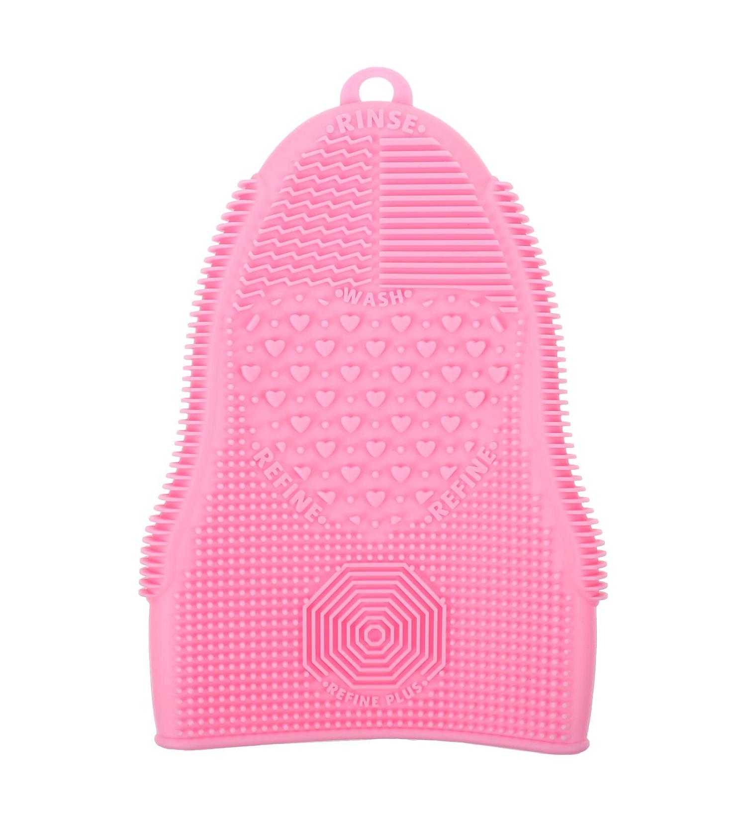 Makeup Brush Cleaning Pad | Beauty Tool Cleaner | 19x13cm Pink | Effortless Brush Care & Maintenance - Buy Online on GoSupps.com