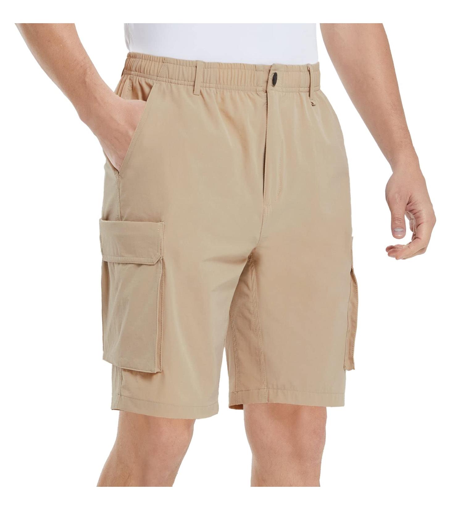 BALEAF Men's Cargo Hiking Shorts - Quick Dry Stretchy Outdoor Shorts - XX-Large Khaki - Buy Online on GoSupps.com