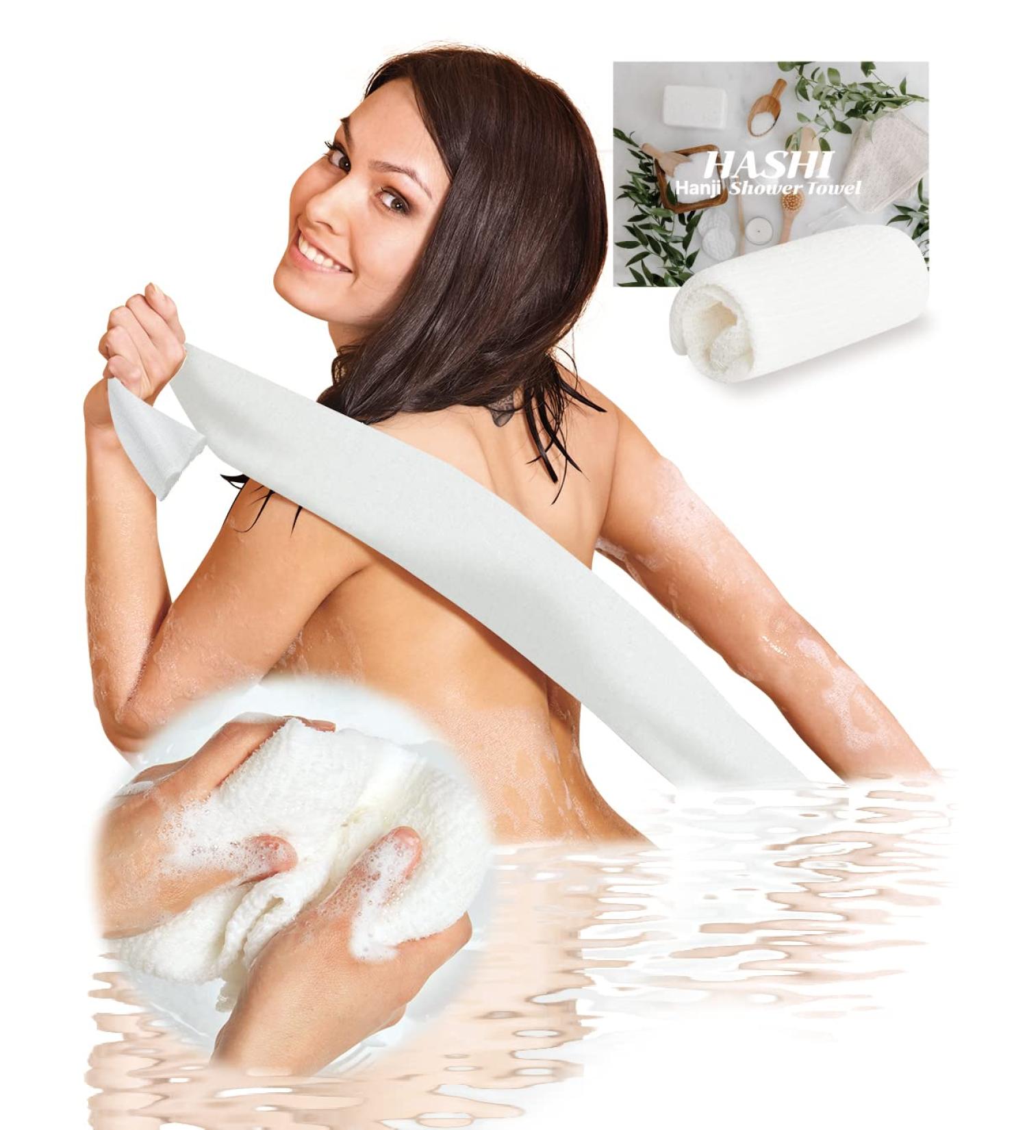 Korean Body Exfoliating Cloth for Sensitive Skin - Eco-Friendly Wash Scrubber for Clean Shower Towels - Loofah Scrub for Back - 11.4 x 38.2 Inches - Buy Online on GoSupps.com