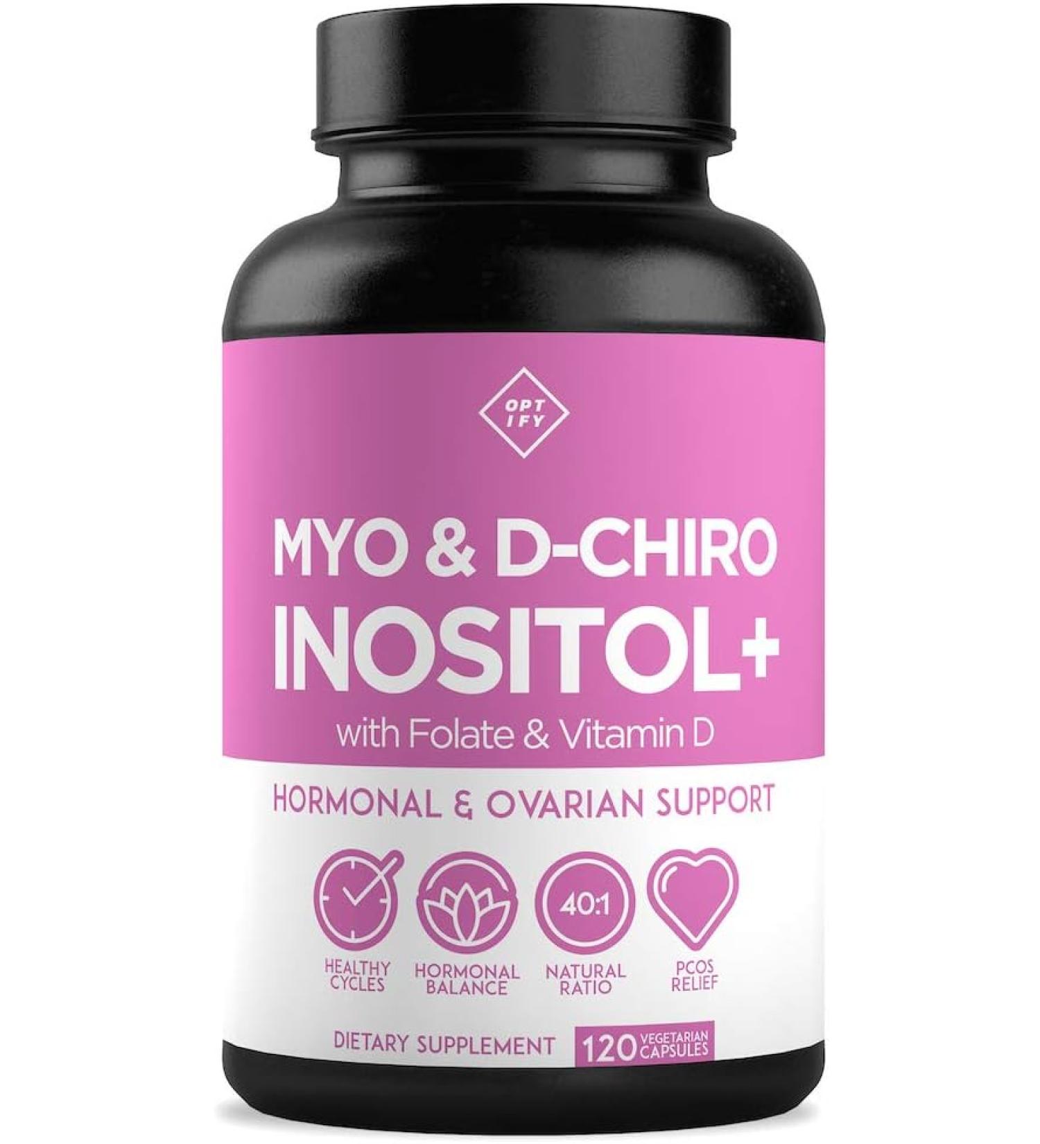 Premium Inositol Supplement for Women - Hormone Balance & Ovarian Support - 30 Day Supply 120 Count - Buy Online on GoSupps.com