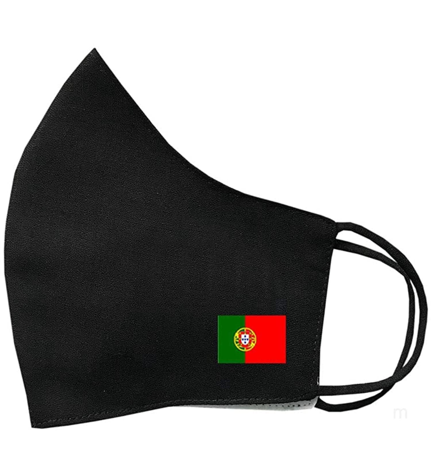 Portugal Flag Cotton Face Masks - Set of 4 | Washable Reusable Breathable Protective Covering - Buy Online on GoSupps.com