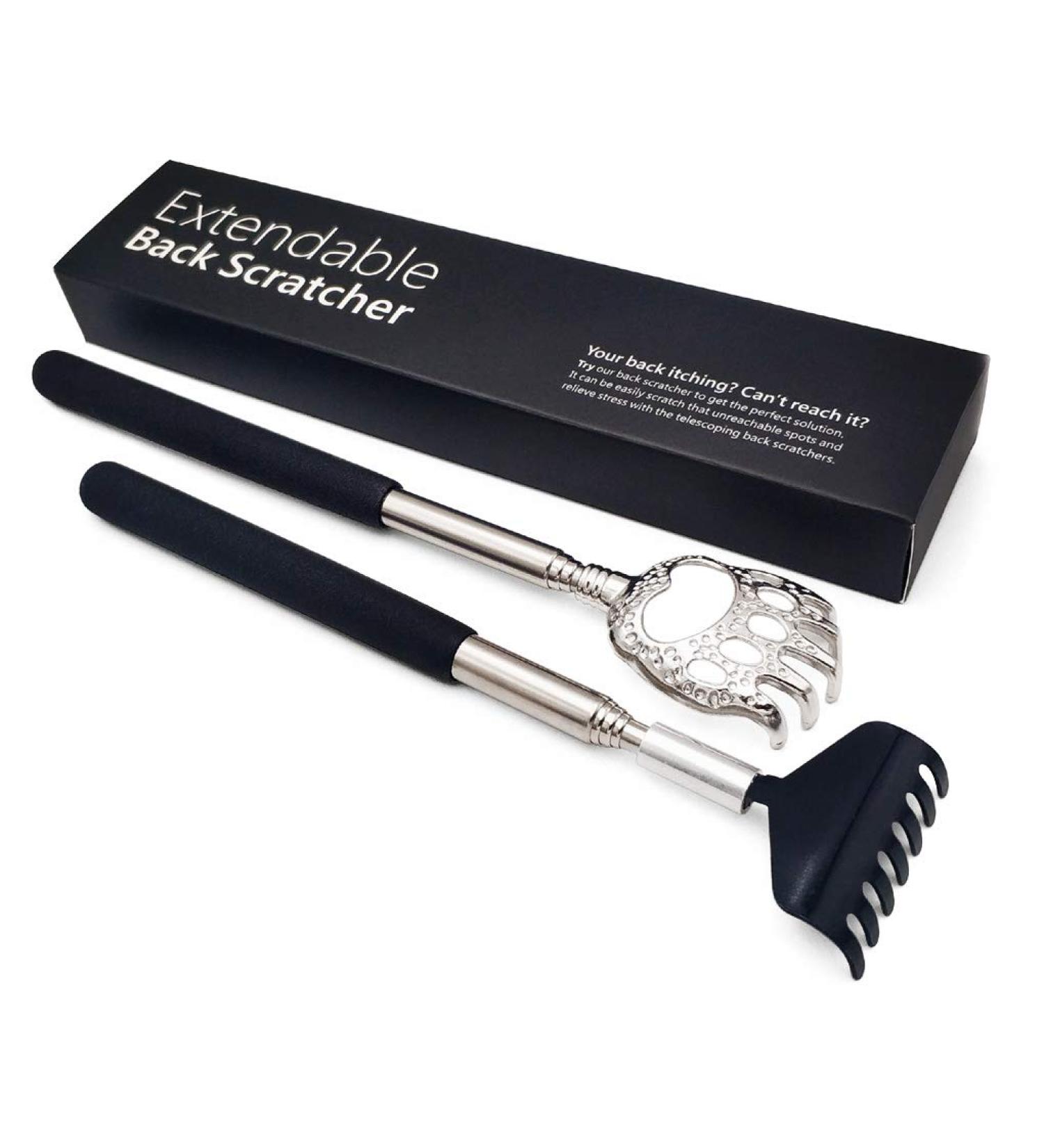 2 Pack Portable Extendable Back Scratcher for Men & Women - Metal Telescoping Backscratchers for Adults - Back Massager Tool - Buy Online on GoSupps.com