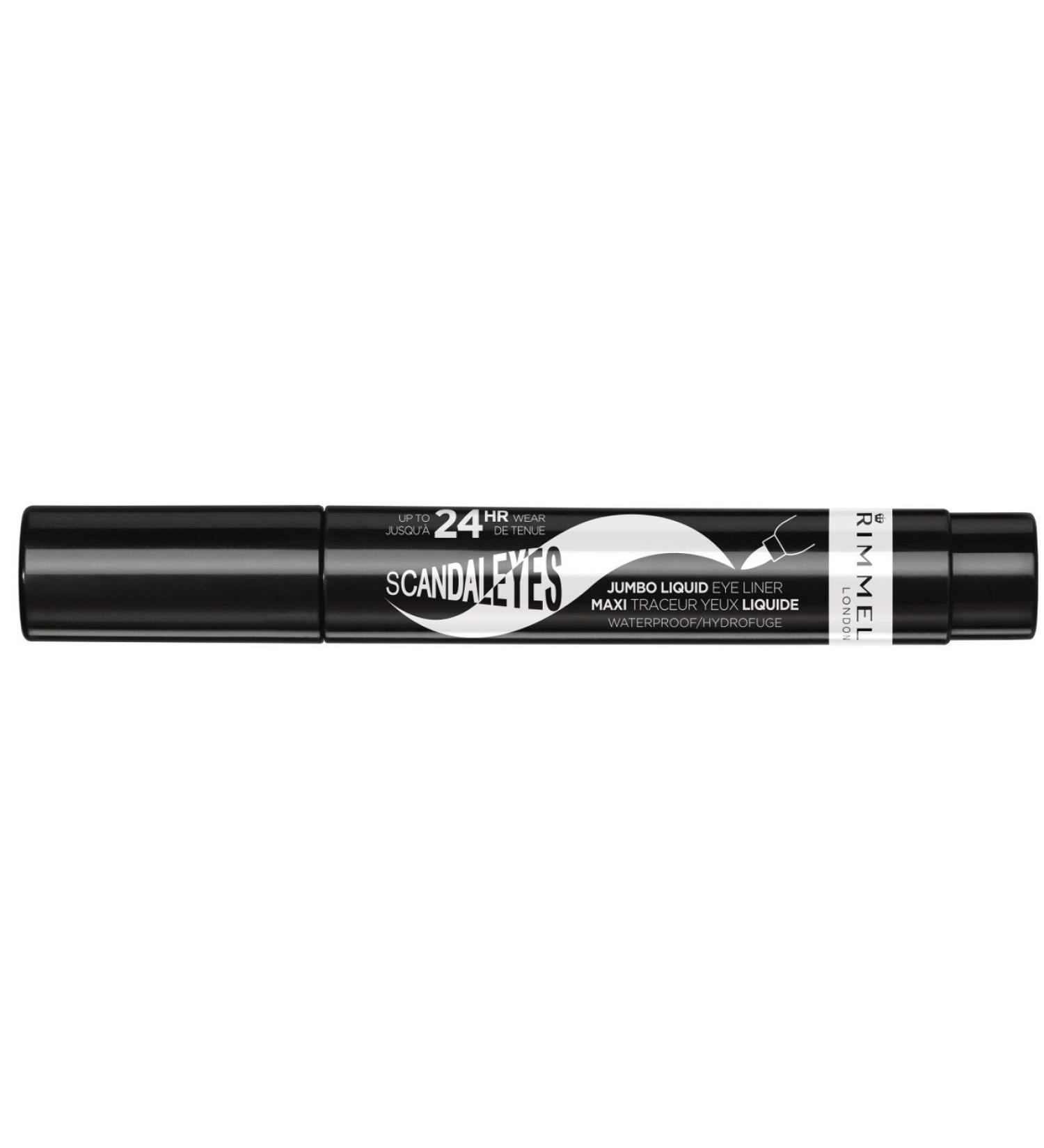 Rimmel Scandaleyes Jumbo Liquid Eye Liner - Black 0.1oz - Buy Online on GoSupps.com