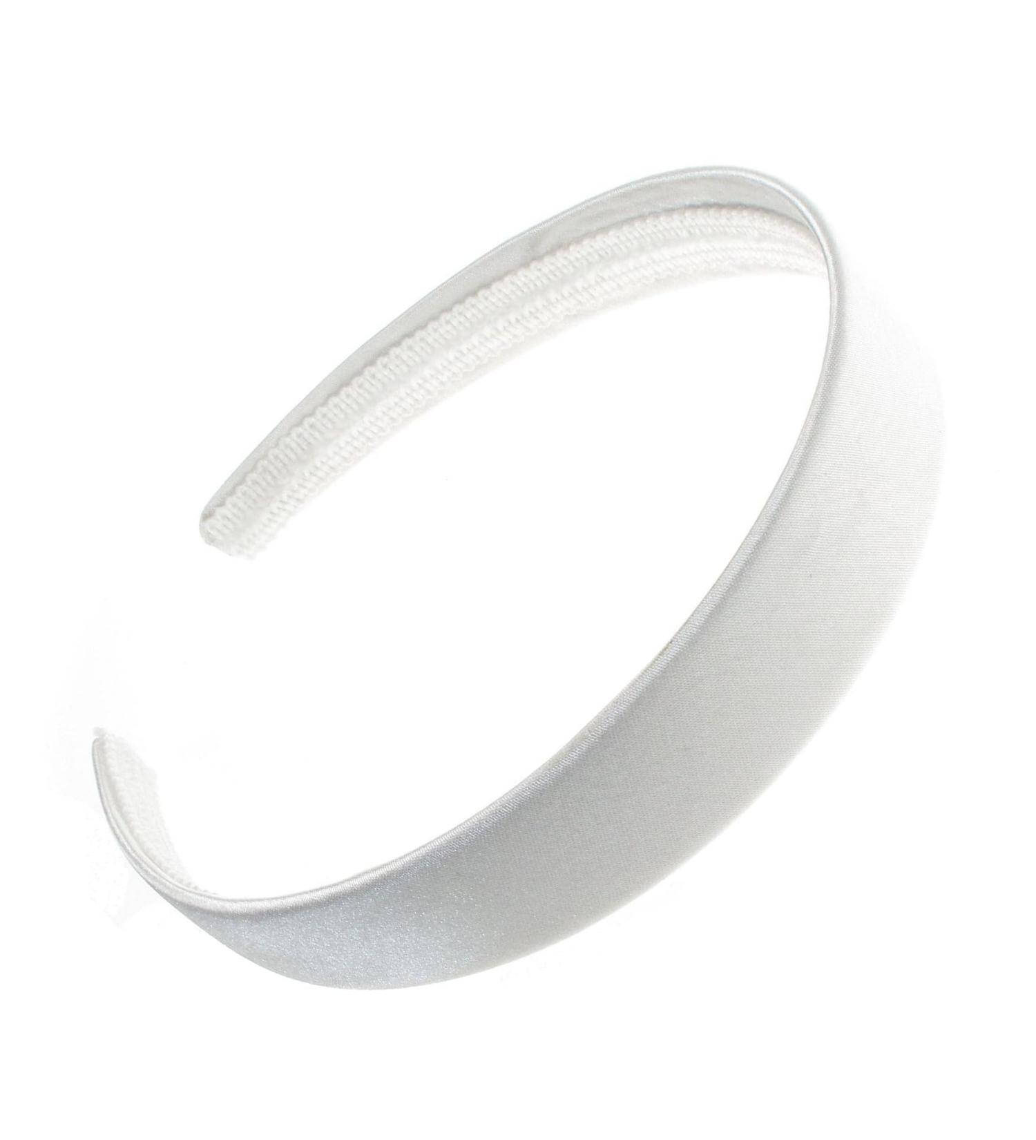 Shop Elegant White Satin Headband - 2 cm Wide | International Shipping Available - Buy Online on GoSupps.com