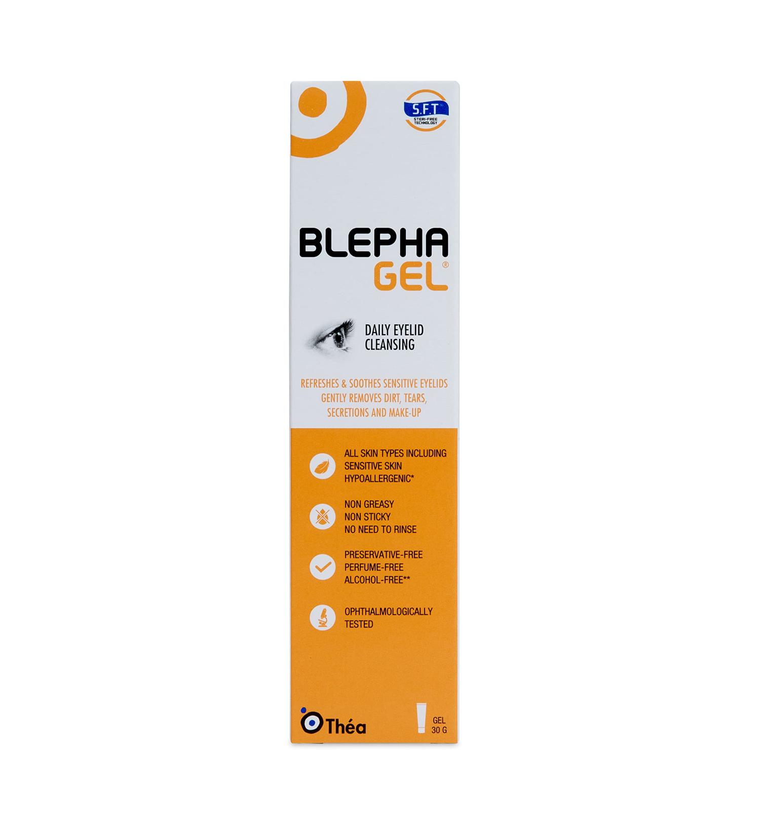 Blephagel Eyelid Cleansing Gel Hydrating Softening Sterile Gel for Daily Hygiene of Eyelids and Eyelashes Pack of 1 - Buy Online on GoSupps.com