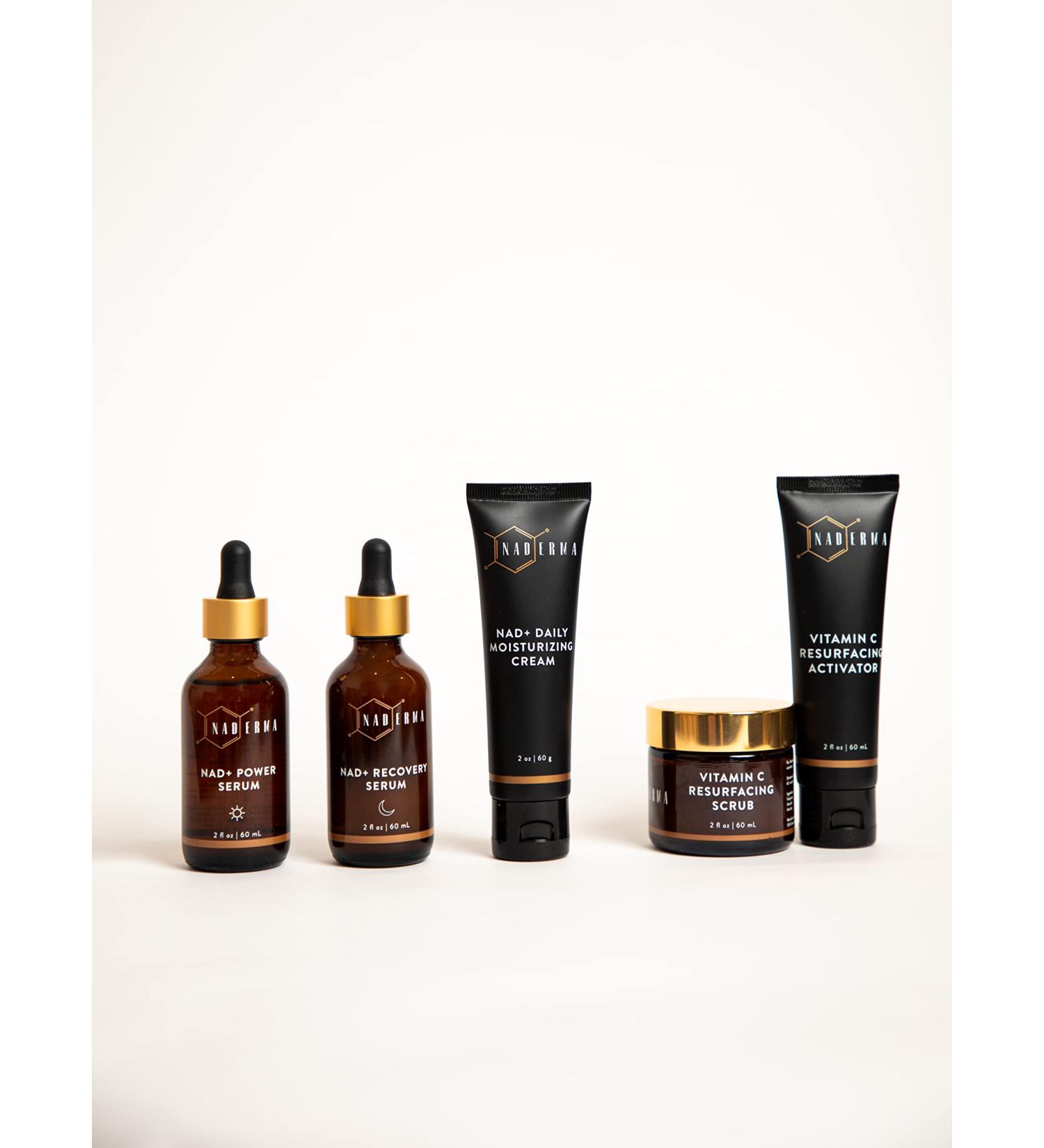Shop Naderma Set: NAD+ Daily Moisturizing Cream Power Serum & Vitamin C Scrub - International Shipping Available - Buy Online on GoSupps.com