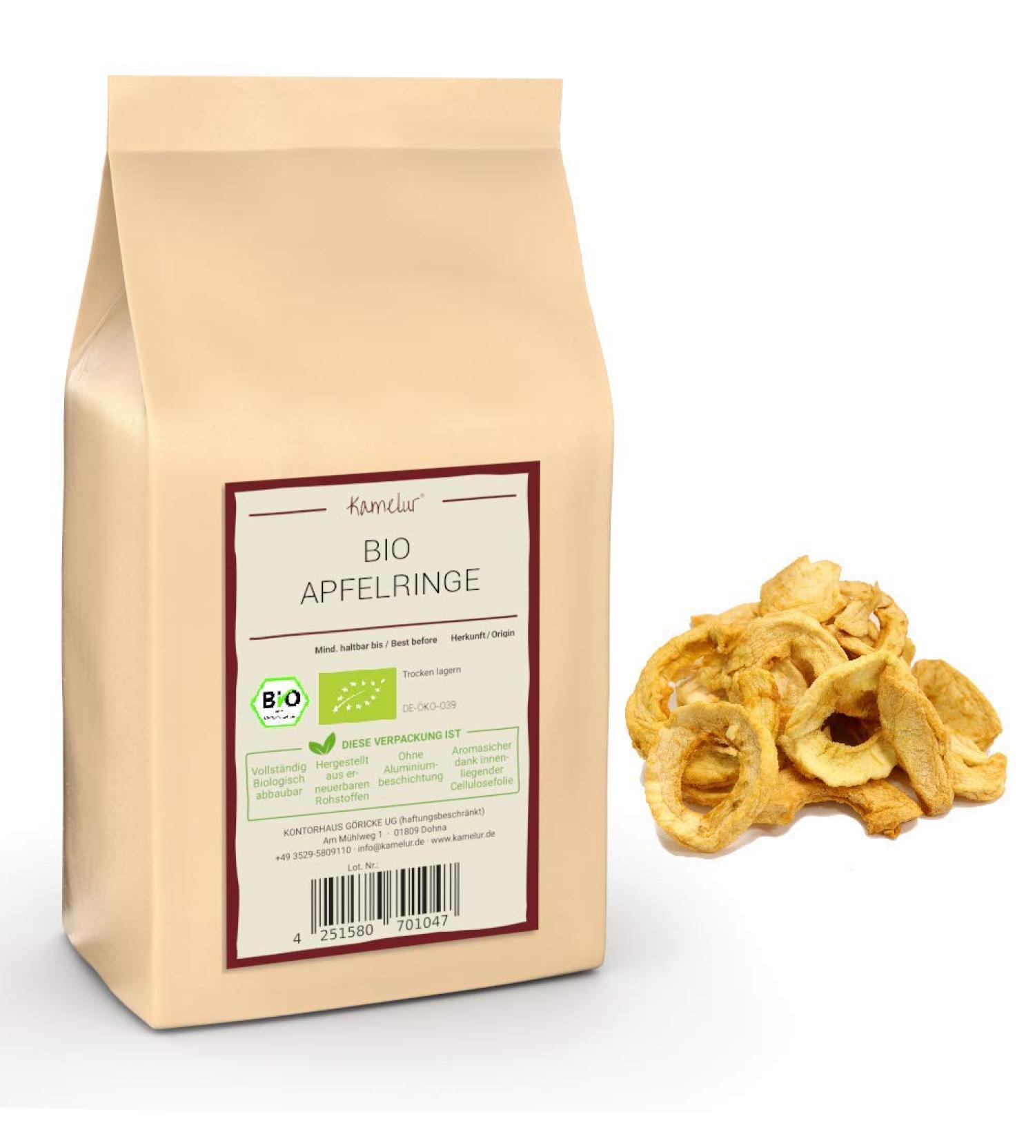 1kg organic sweet apple slices - delicately dried apple slices from Germany of the best organic quality unsweetened and without additives - Buy Online on GoSupps.com