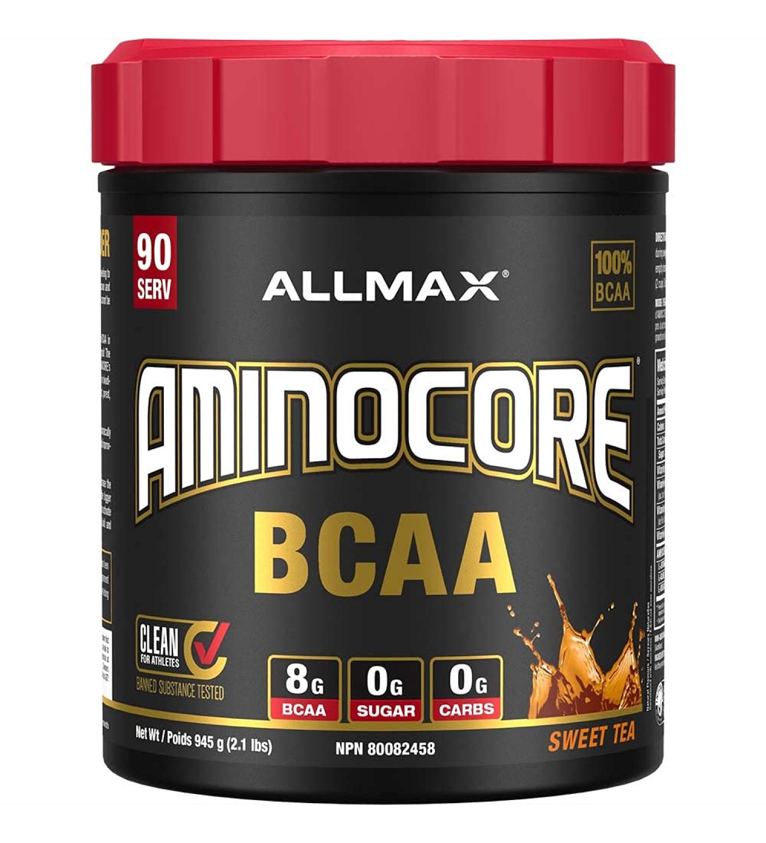 ALLMAX Nutrition - Aminocore BCAA - 8g BCAAs - 100% Pure Branch Chained Amino Acids - Gluten Free - Sweet Tea - 945 Gram Sweet Tea 945.0 g (Pack of 1) 8g Bcaas - Buy Online on GoSupps.com