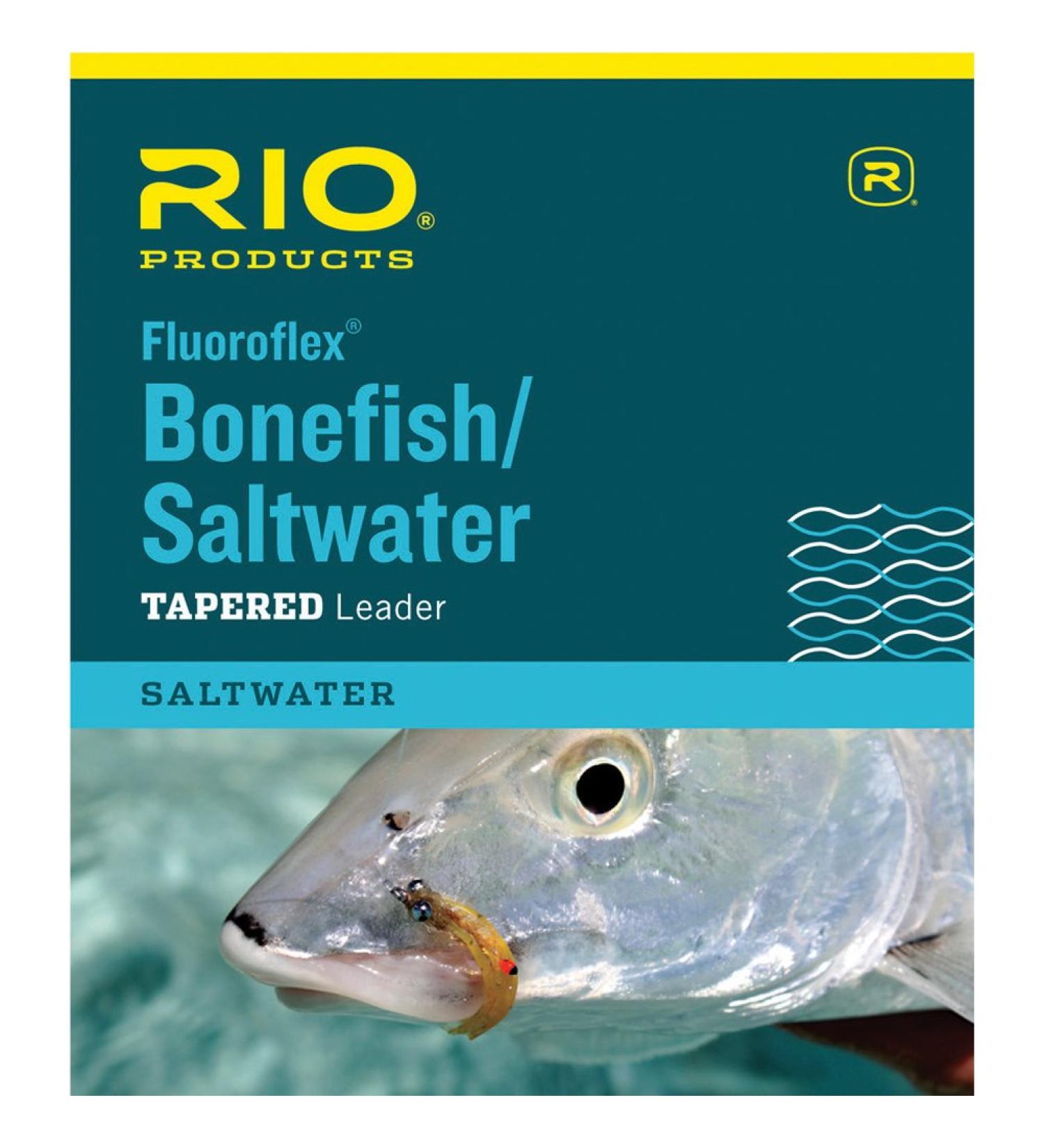 RIO Fly Fishing Leaders Fluoroflex Saltwater Leader 9Ft 12Lb Fishing Line, Clear