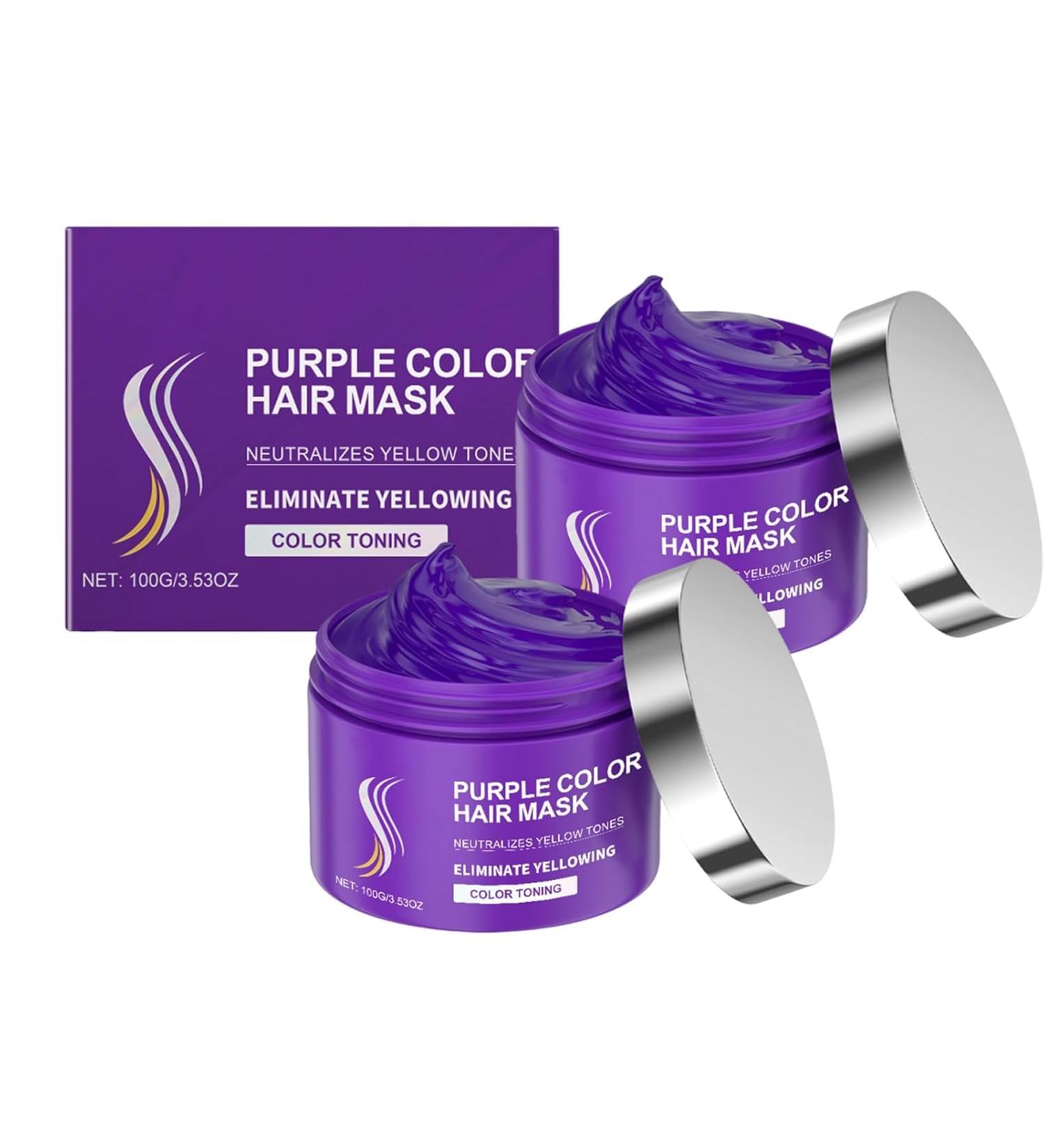 QPHRYBMW Purple Hair Mask Keratin Conditioner Repairs & Nourishes for Bleached & Brassy Hair Eliminates Yellow Tones Deep Conditioner for Color Treated Hair - Buy Online on GoSupps.com