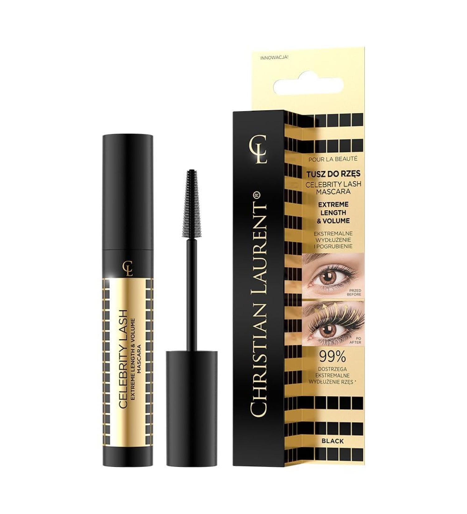 Christian Laurent Celebrity Lash Mascara for extreme lengthening and thickening intensive volume and length for dramatic eyes