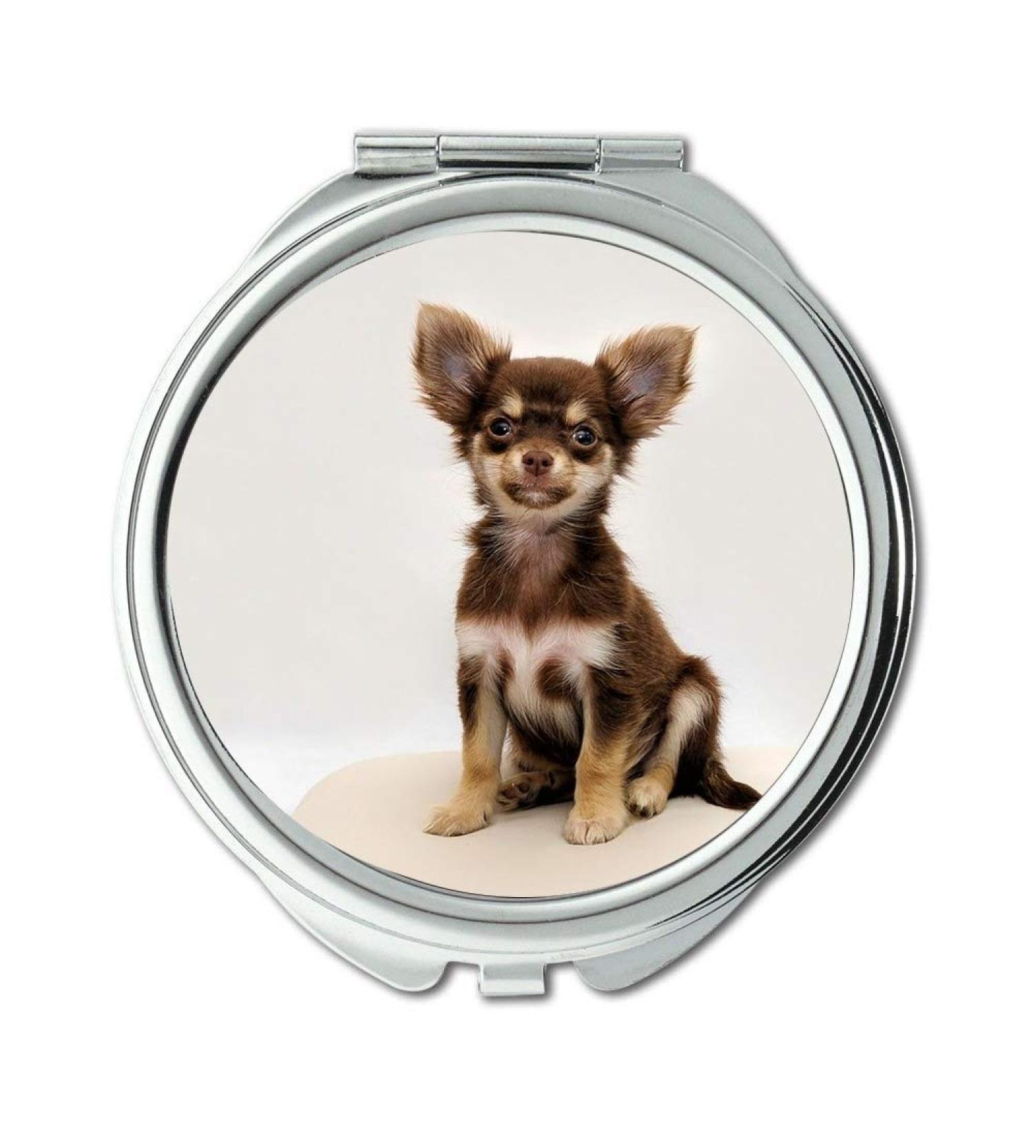 Mirror Compact Mirror Chihuahua Small Dog Dog Chiwawa Cute Purebred Dog Pocket Mirror portable mirror - Buy Online on GoSupps.com