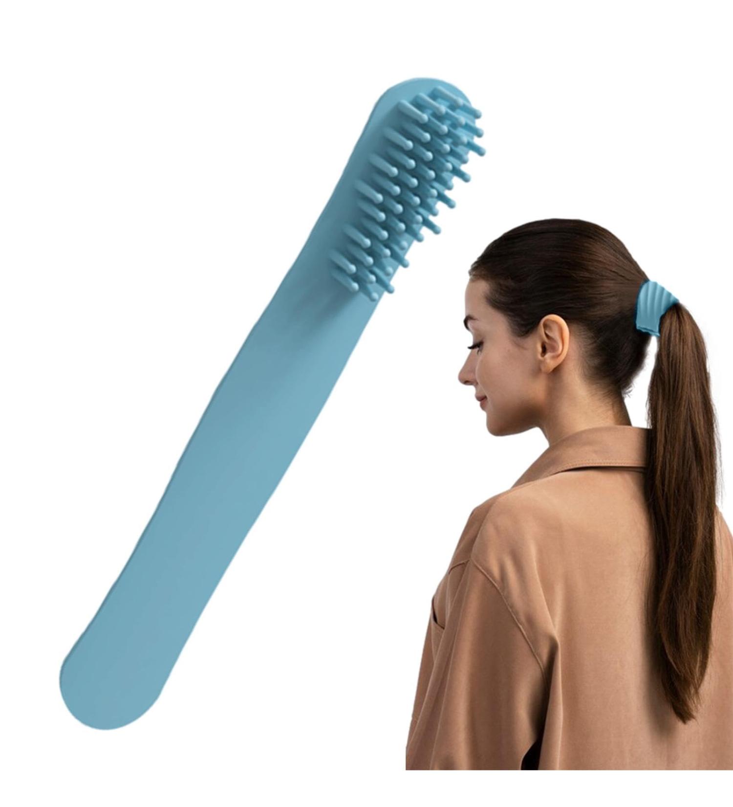 Ruwshuuk Scalp Massage Brush with Long Handle - Soft Silicone Scalp Massager for All Hair Types | Ideal for Men Women & Teens | Blue - Buy Online on GoSupps.com