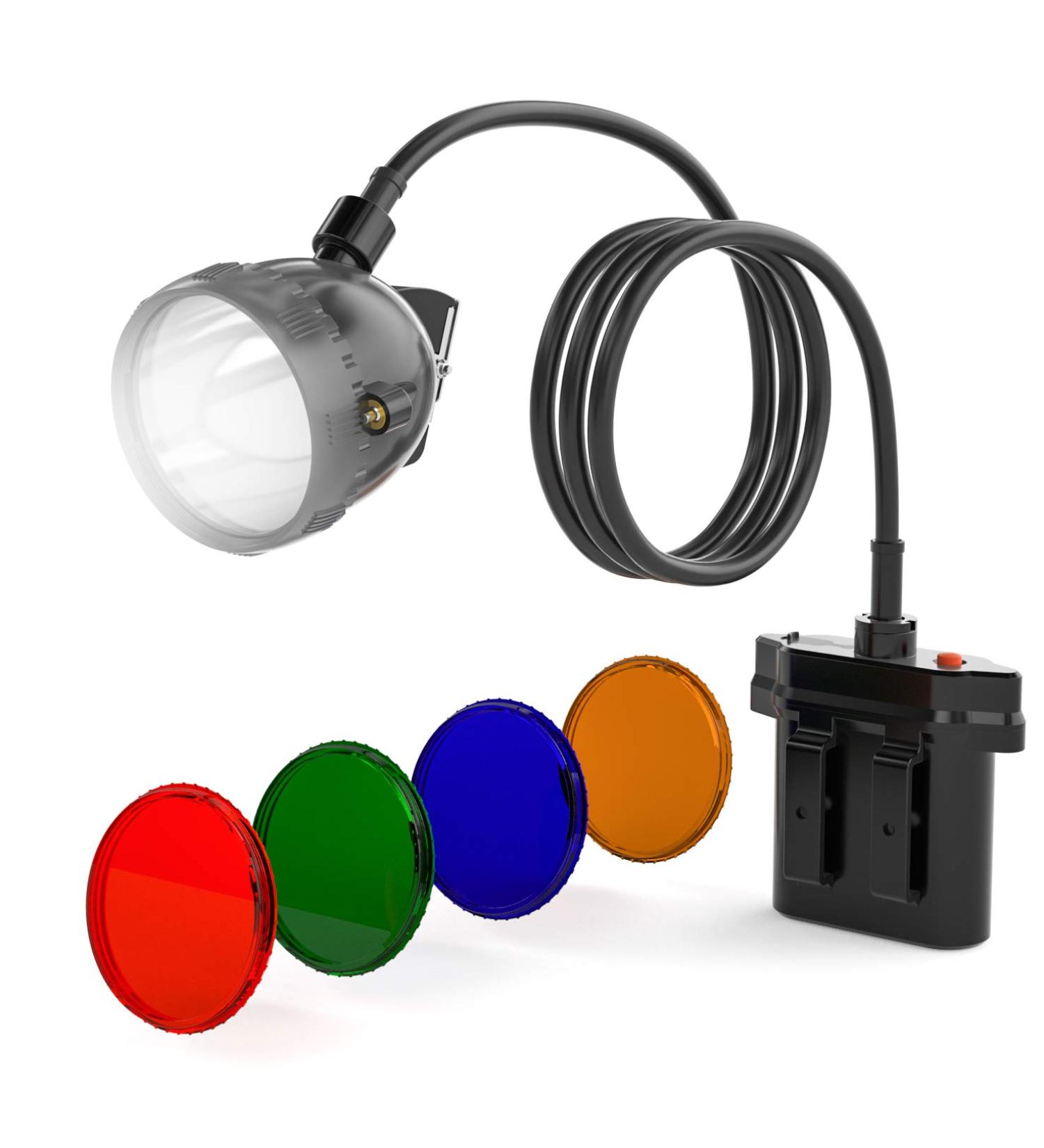 GearOZ 80000LUX 10W LED Coon Hunting Headlamp with 4 Filters - Rechargeable, Explosion Proof, Bright Light for Night Working, Coyotes, Hog Predators, Mining, Camping - Buy Online on GoSupps.com