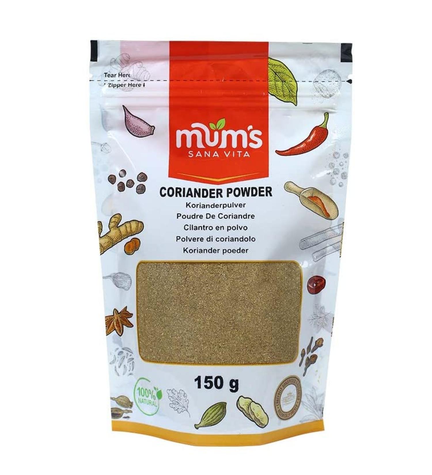 Mum's Premium Ground Coriander Powder - 150g | Cilantro Powder for Authentic Flavor - Buy Online on GoSupps.com