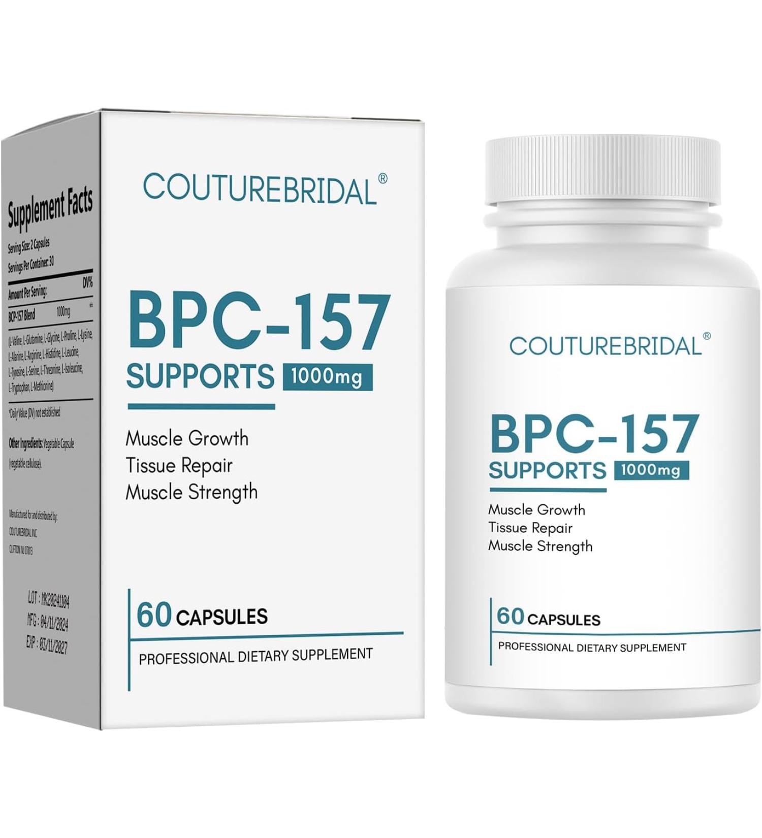 COUTUREBRIDAL New Bpc 157 Peptide 1000 mcg 60 Capsules - Buy Online on GoSupps.com
