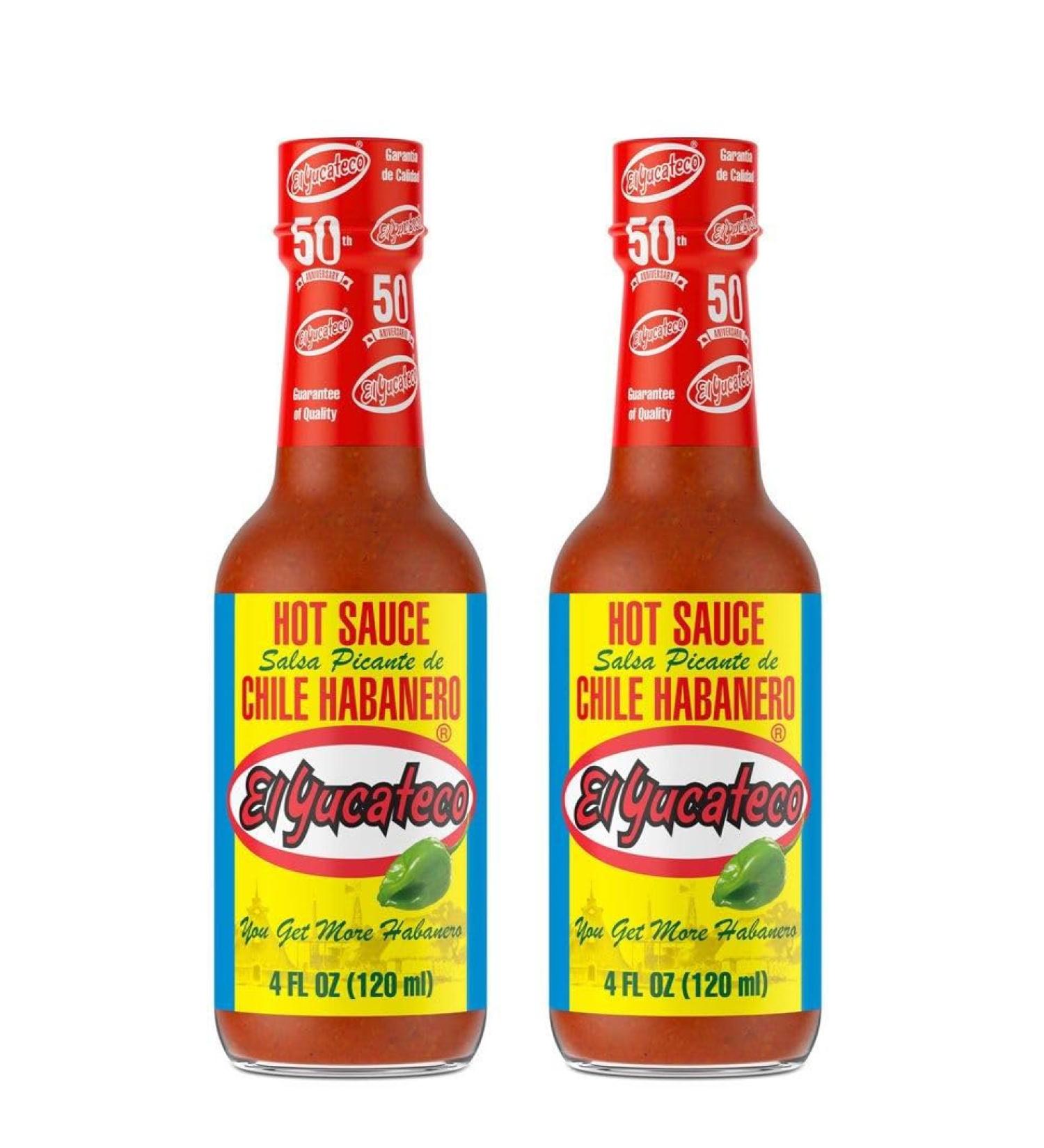 El Yucateco - Red Hot Sauce with Habanero Chili Pepper 120ml x2 units - Promoo Pack - Buy Online on GoSupps.com