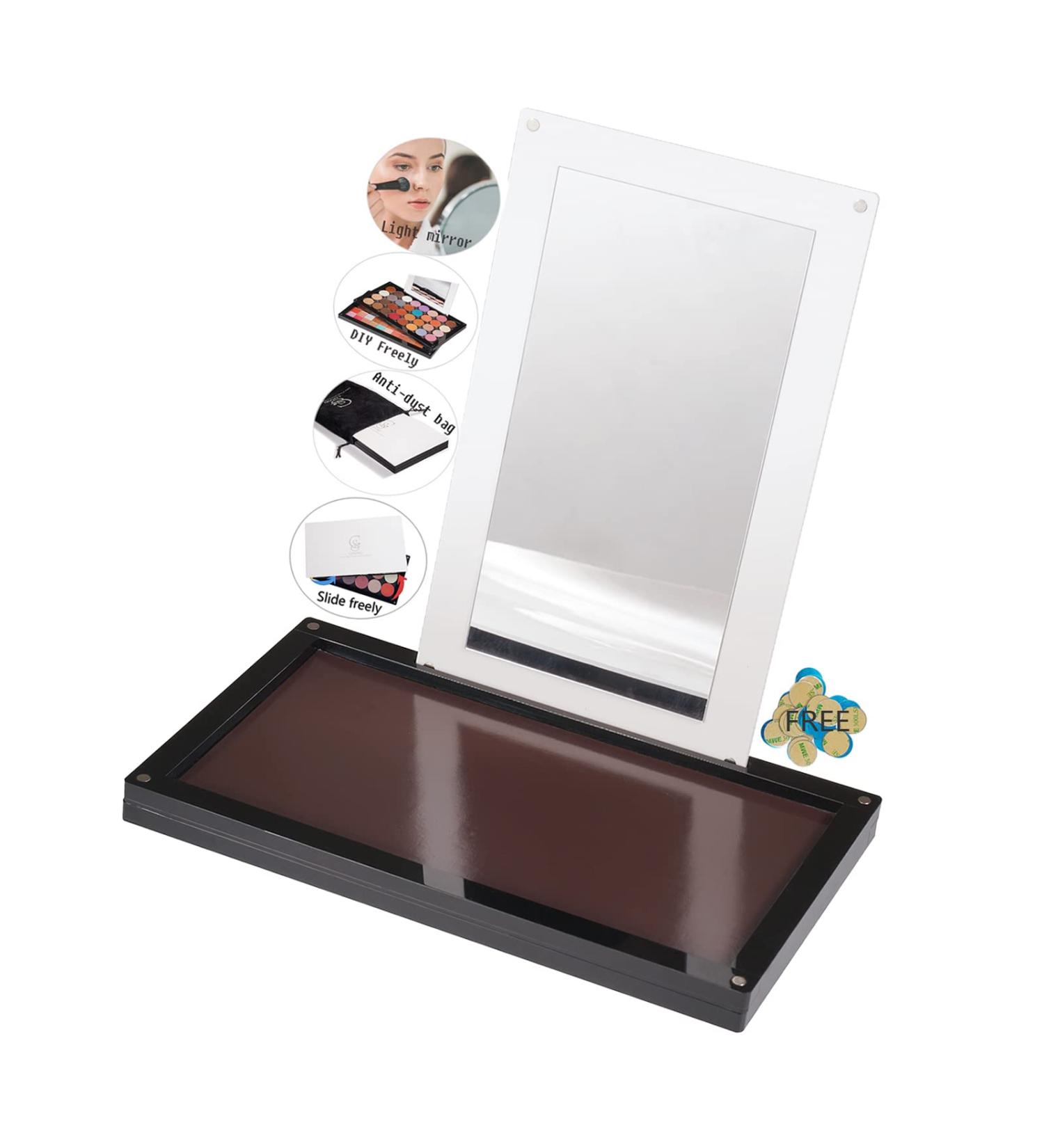 Coosei Magnetic Eyeshadow Palette Organizer with Mirror - Waterproof DIY Acrylic Makeup Palette (dABL2) - Buy Online on GoSupps.com