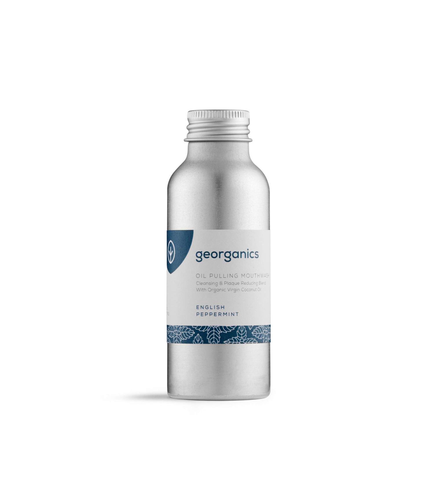 Georganics Doll Ganics Natural Coconut Oil Mouthwash - 100ml Organic Peppermint - Whitening & Fresh Breath - Buy Online on GoSupps.com