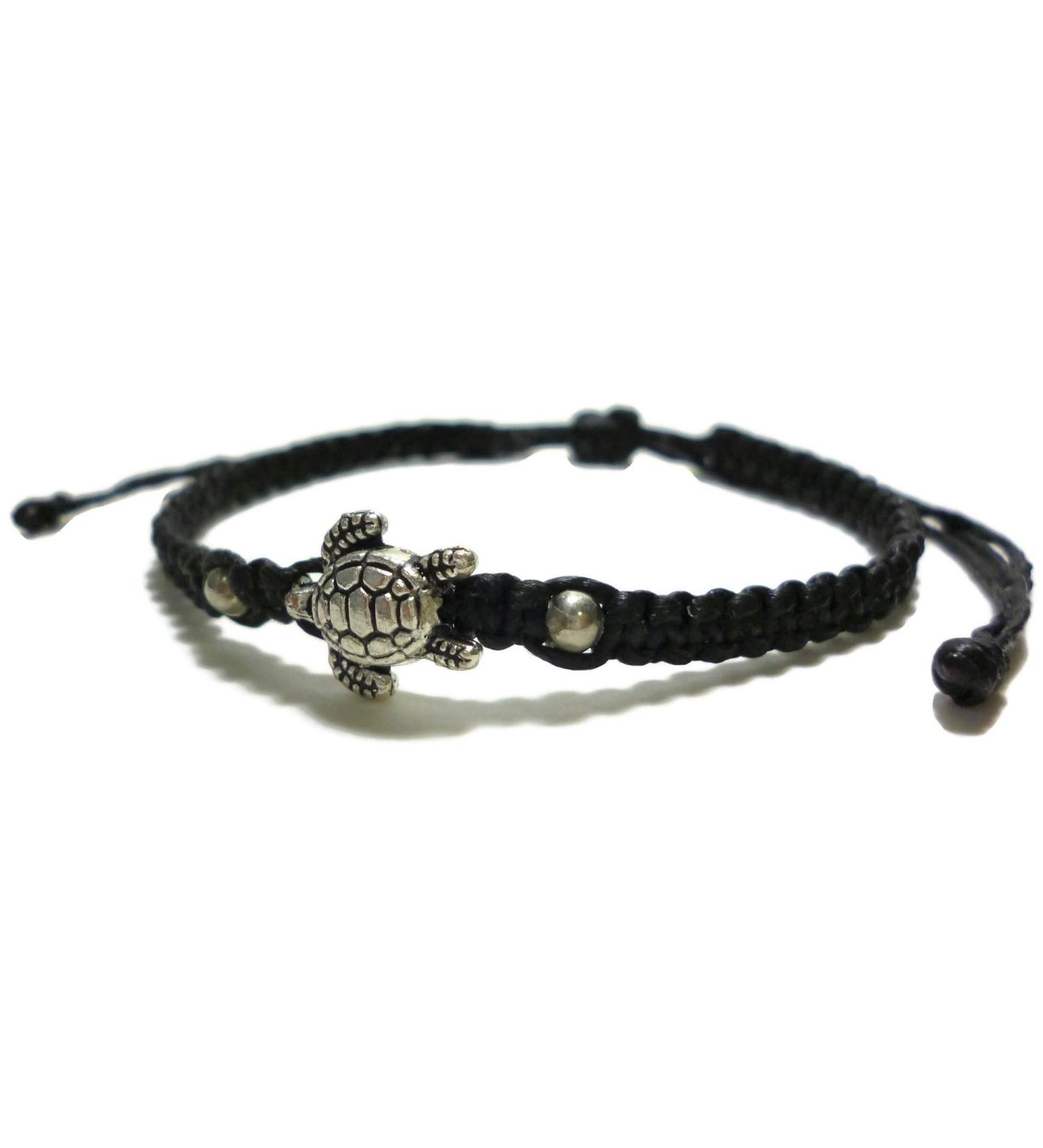 Moose546 Sea Turtle Pendant Lucky Braided Bracelet | Adjustable Cotton Cord | FC-039 - Buy Online on GoSupps.com