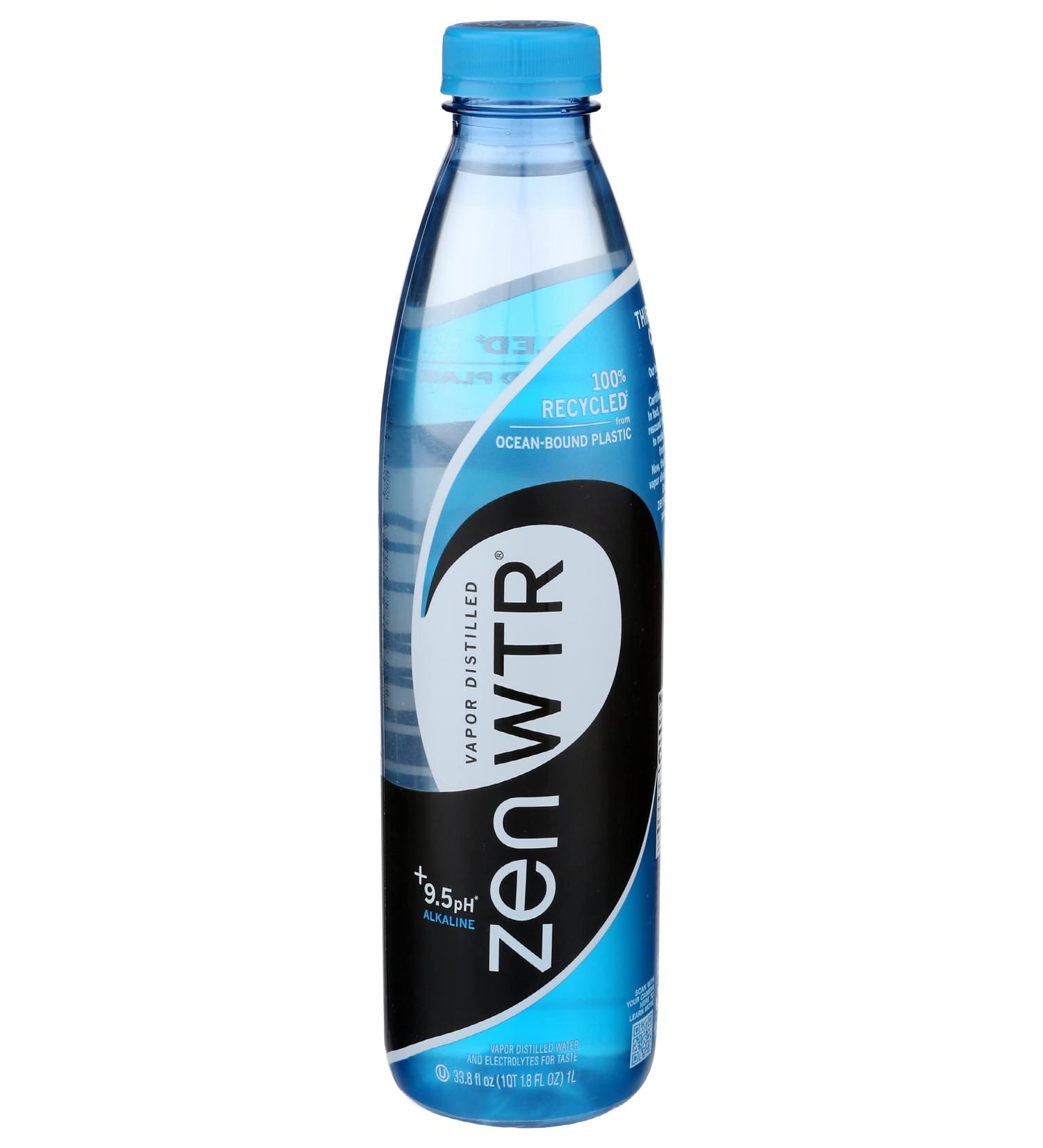 ZENWTR Distilled Water - 9.5 pH, 33.8 Fl Oz - Pure & Refreshing - Buy Online on GoSupps.com