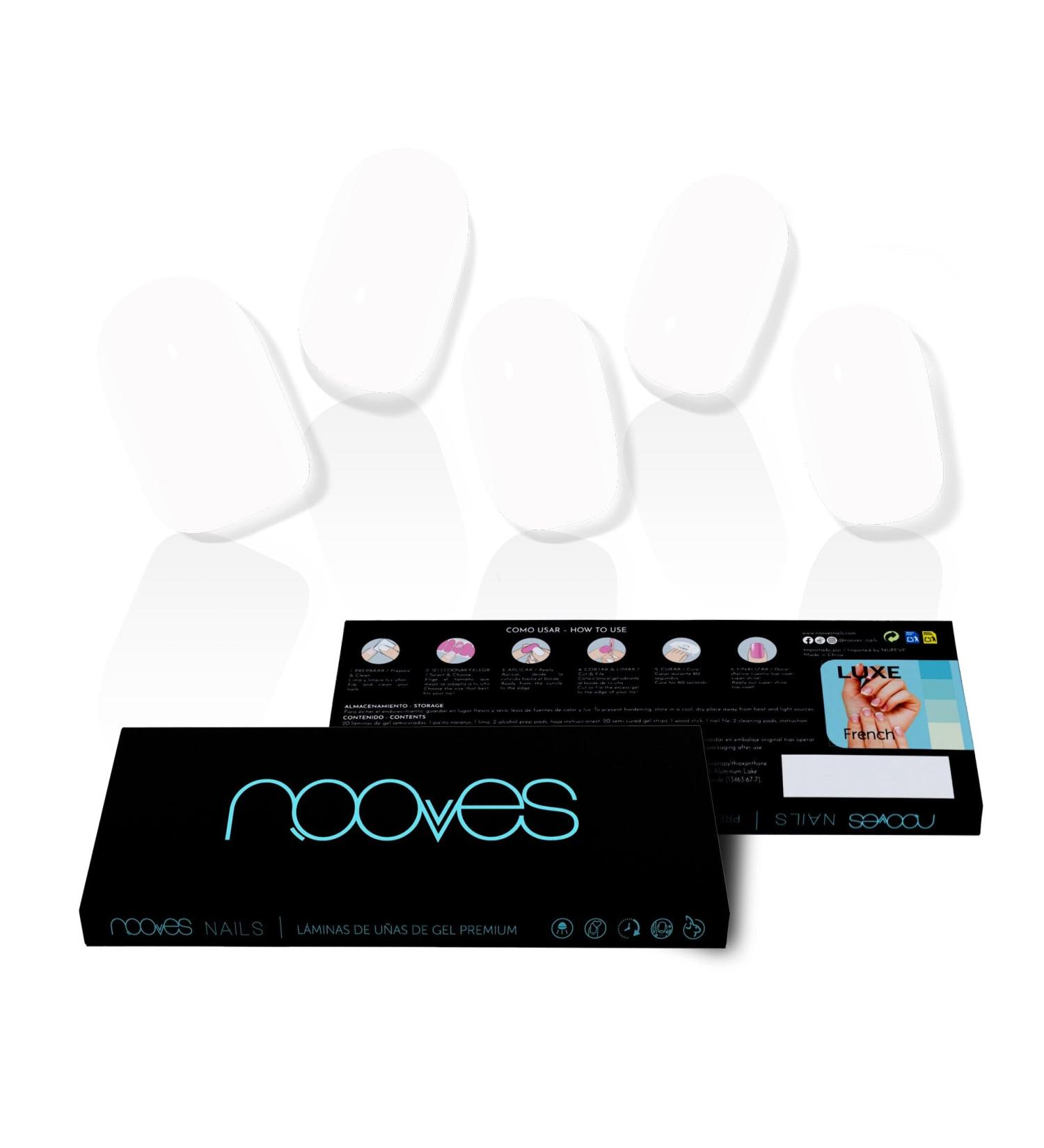  NOOVES NOOVES 20 Premium Semi-Cured Gel Nail Polish Set with 1 Nail File and 1 Vegan Orange Stick - Buy Online on GoSupps.com