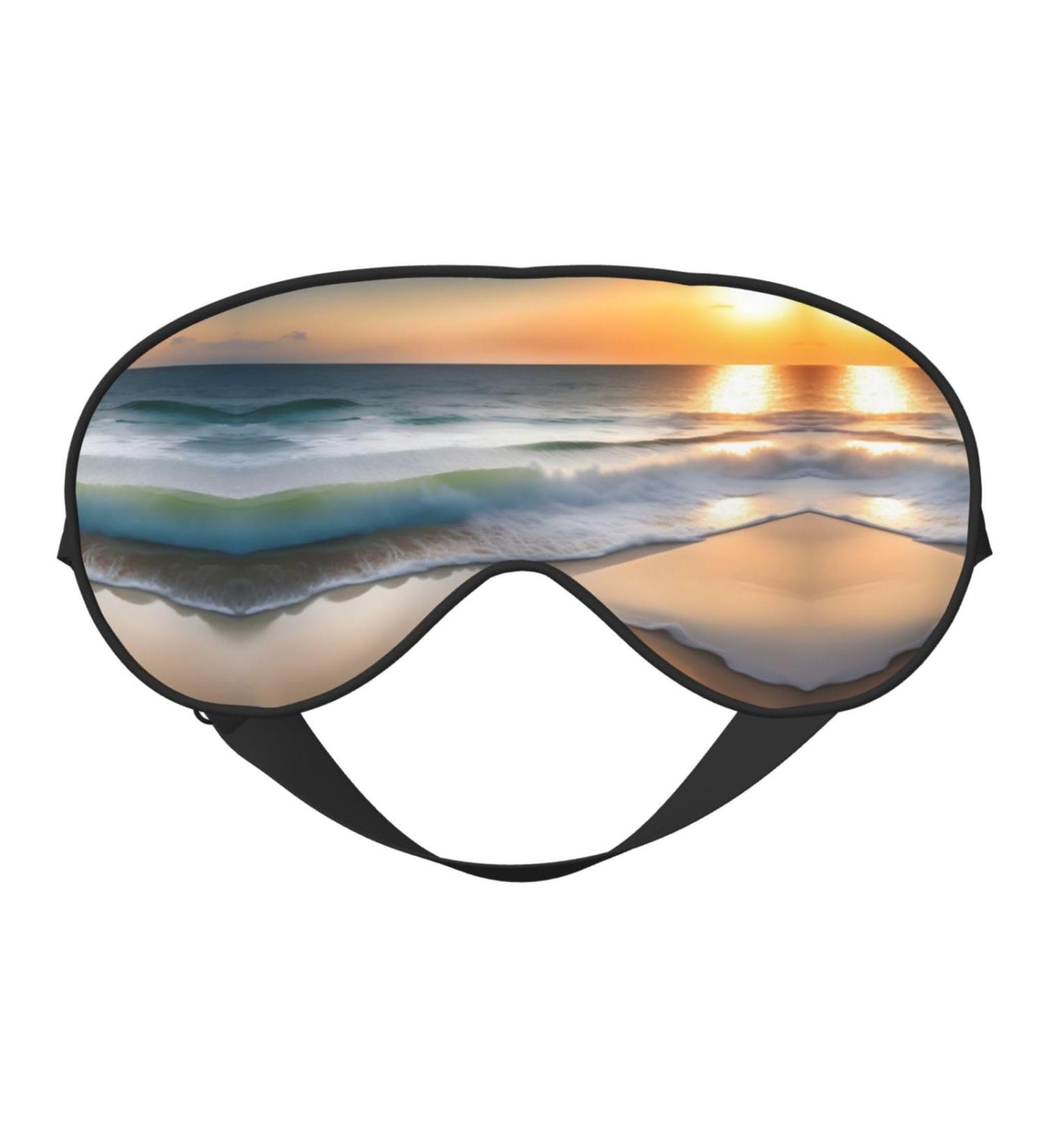 Buy Sunset Over The Waves Eye Mask - Soft Adjustable & Comfortable Sleep Mask for Men & Women | International Shipping - Buy Online on GoSupps.com