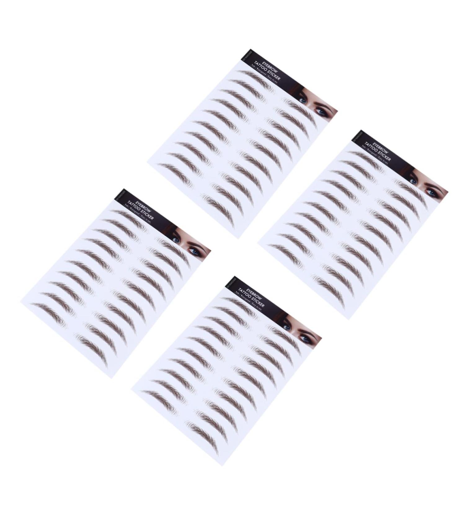 Didiseaon 4pcs Eyebrow Stickers 4d Eyebrow Tattoos Water Transfer Eyebrow Sticker 6d Transfer Stickers Modify - Buy Online on GoSupps.com