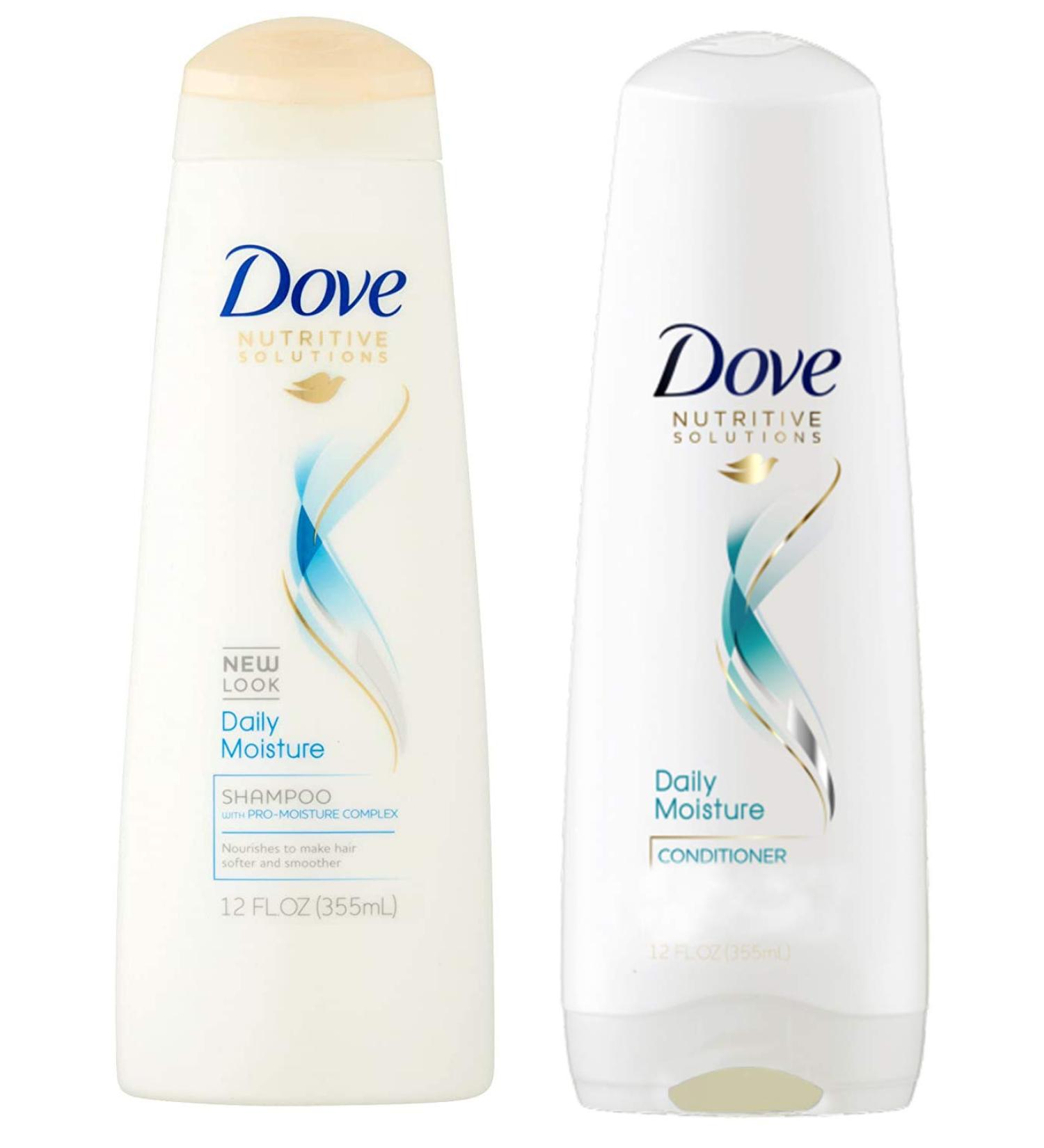 Dove Nutritive Solutions Daily Moisture Shampoo & Conditioner Combo - 12 oz | Hydrating Hair Care for Soft Smooth Locks | International Shipping Available - Buy Online on GoSupps.com