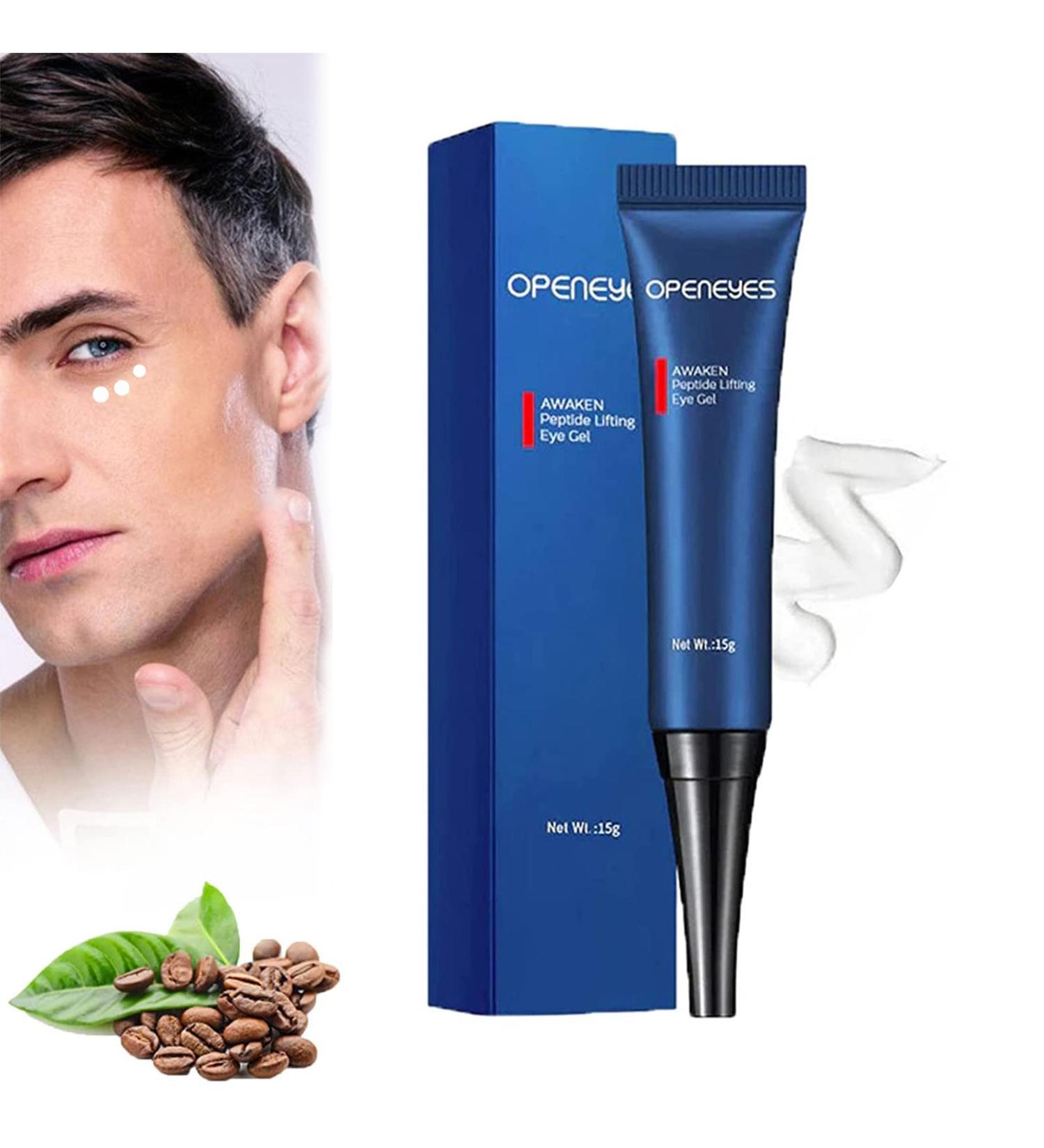 Openeyes Awaken Peptide Lifting Eye Gel - Nordizoe Depuffing Eye Cream | Reduce Puffiness, Dark Circles & Wrinkles | Men's & Women's Peptide Eye Cream (1PC) - Buy Online on GoSupps.com