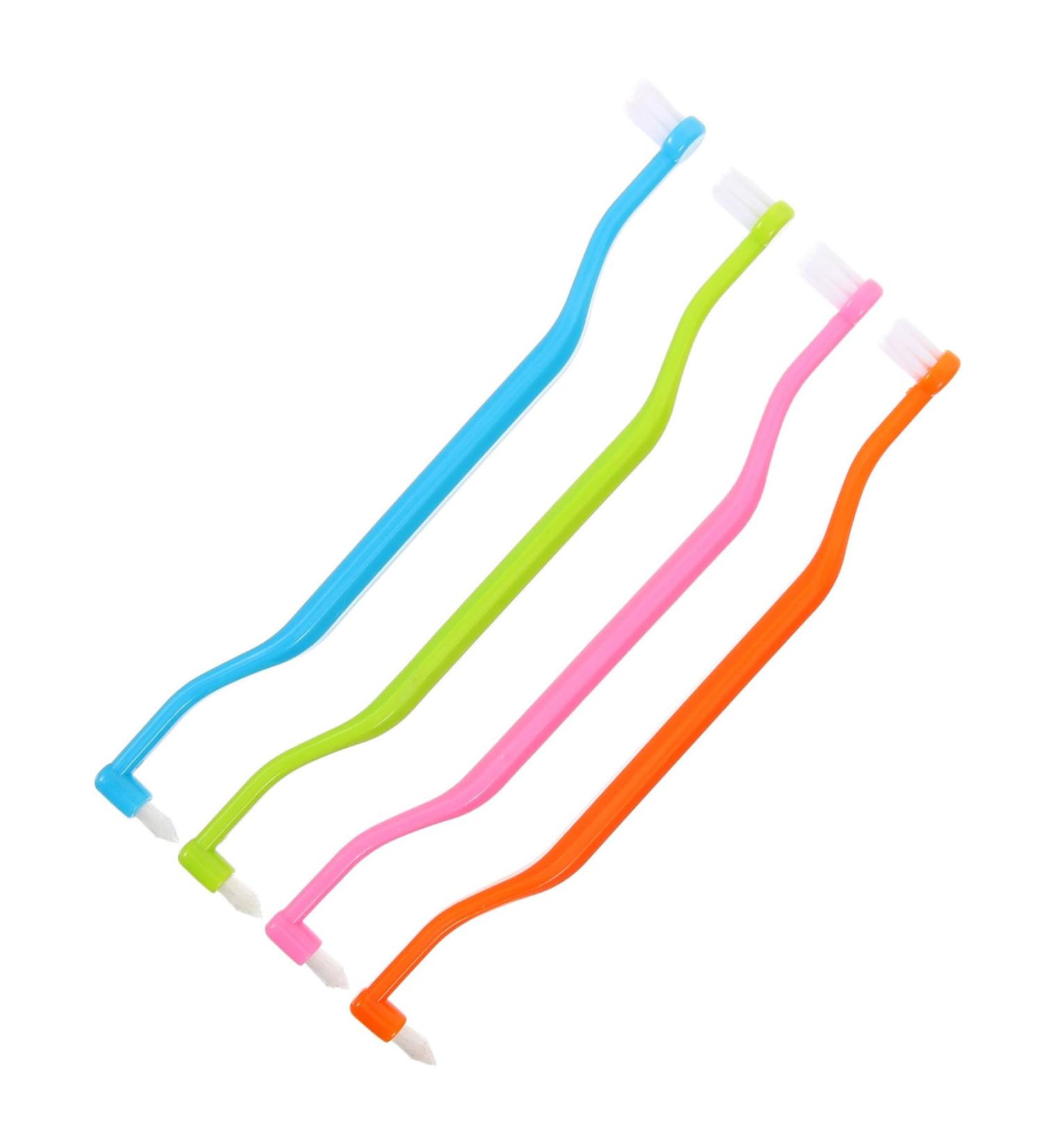 Iwowhero 4 Double-Headed Ergonomic Toothbrushes - Professional Manual Dental Brushes for Complete Oral Care - Buy Online on GoSupps.com