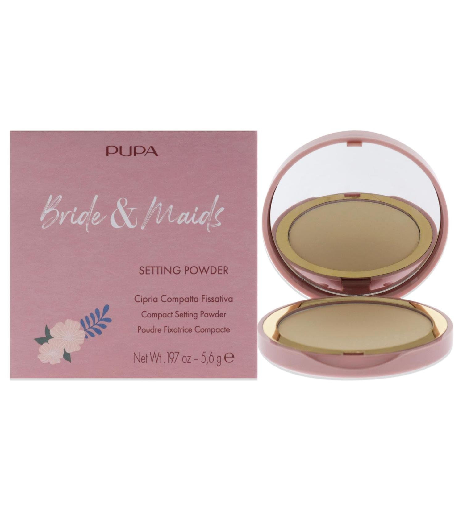PUPA Milano Bride and Maids Setting Powder 001 - Ultra-Fine Lightweight Matte Powder with SPF 15 for All-Day Radiance | Perfect for Bare Skin & Over Makeup - 0.2 oz - Buy Online on GoSupps.com