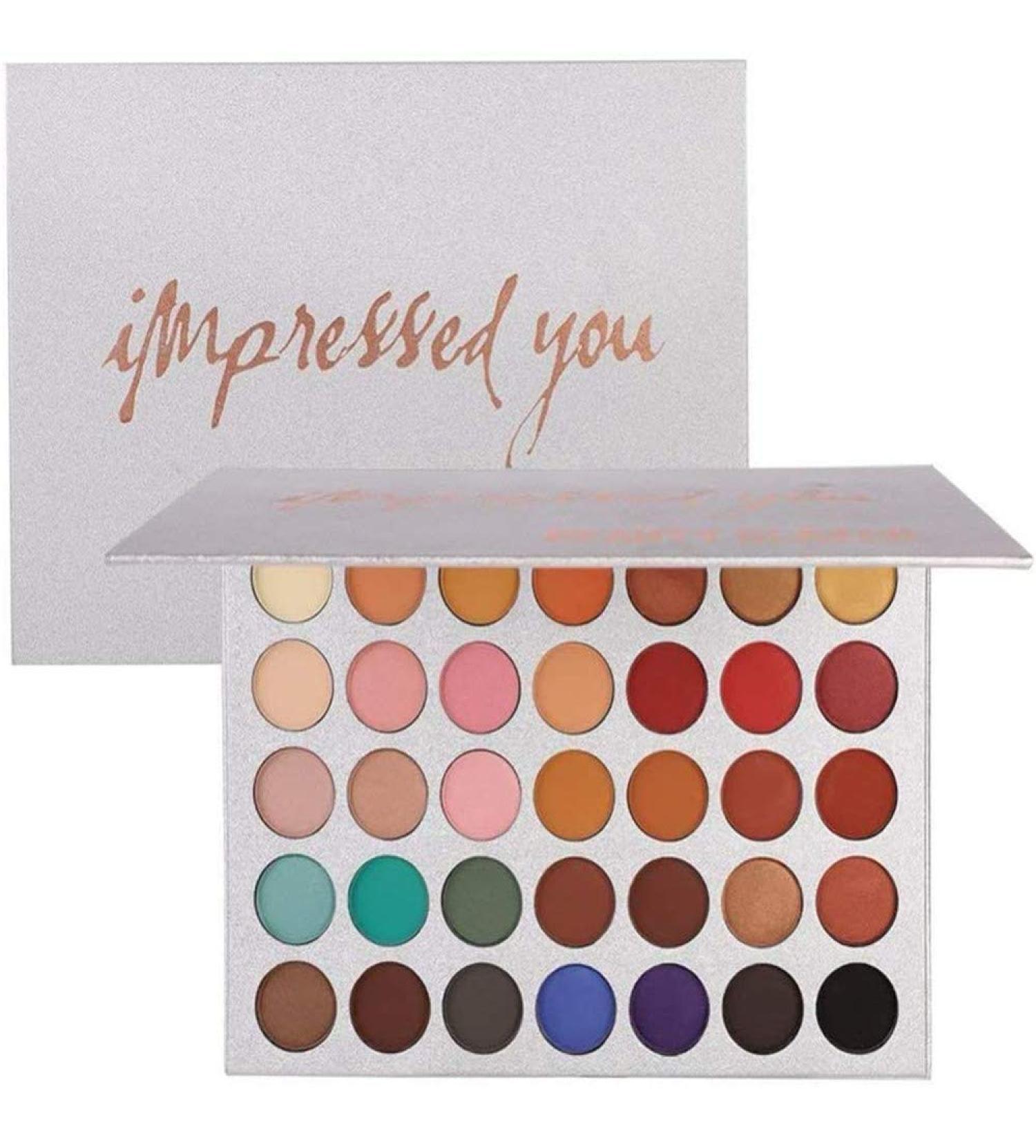 35 Colors Eyeshadow Palette - Professional Glitter & Matte Highlighter Waterproof Long-Lasting Pigment for Stunning Eye Makeup - Buy Online on GoSupps.com