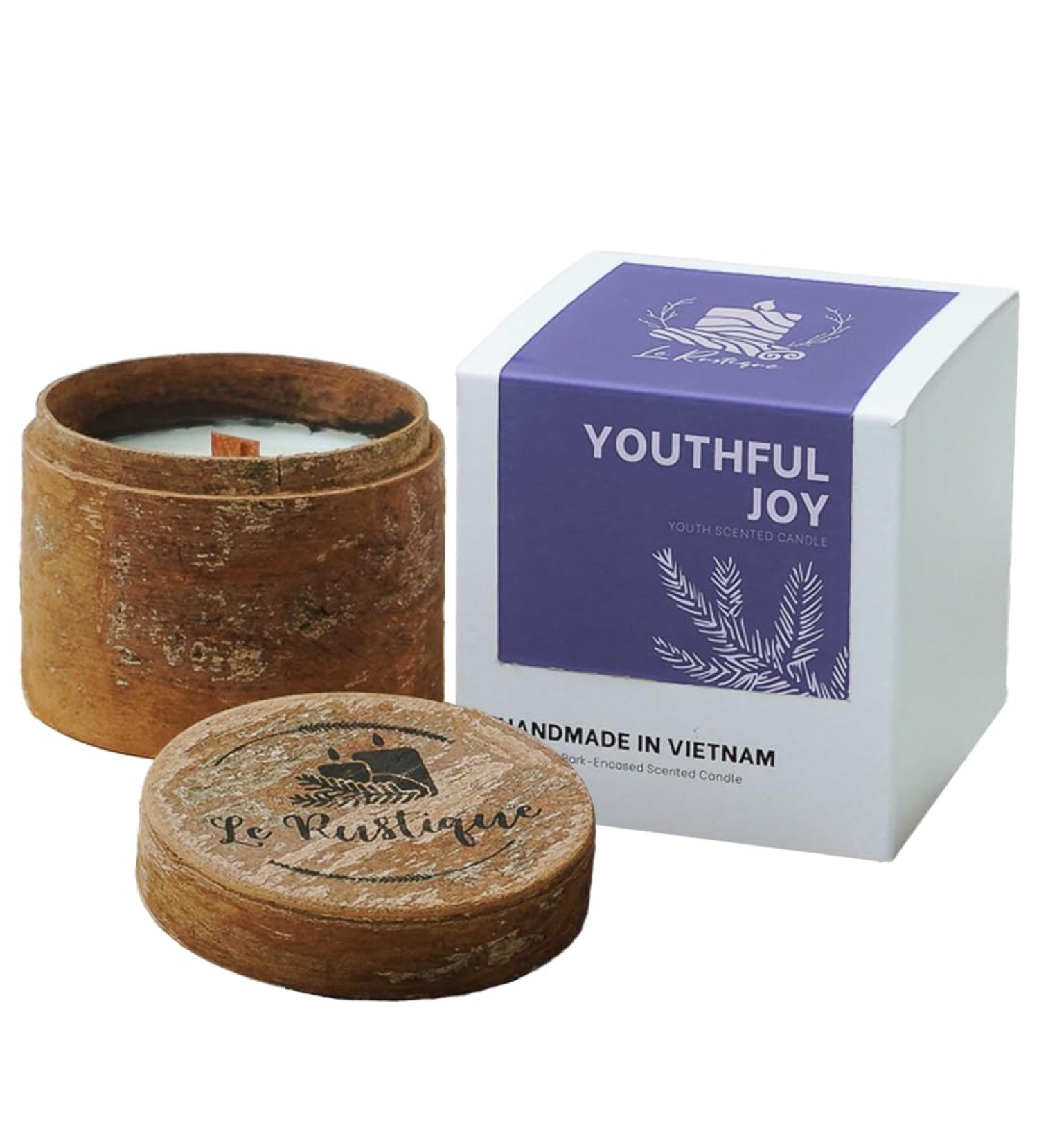Youth Scented Soy Candle with Peppermint & Rose Absolute | 24-Hour Aromatherapy Candle for Stress Relief | Fall Scents & Cinnamon | 3.2oz International Shipping - Buy Online on GoSupps.com