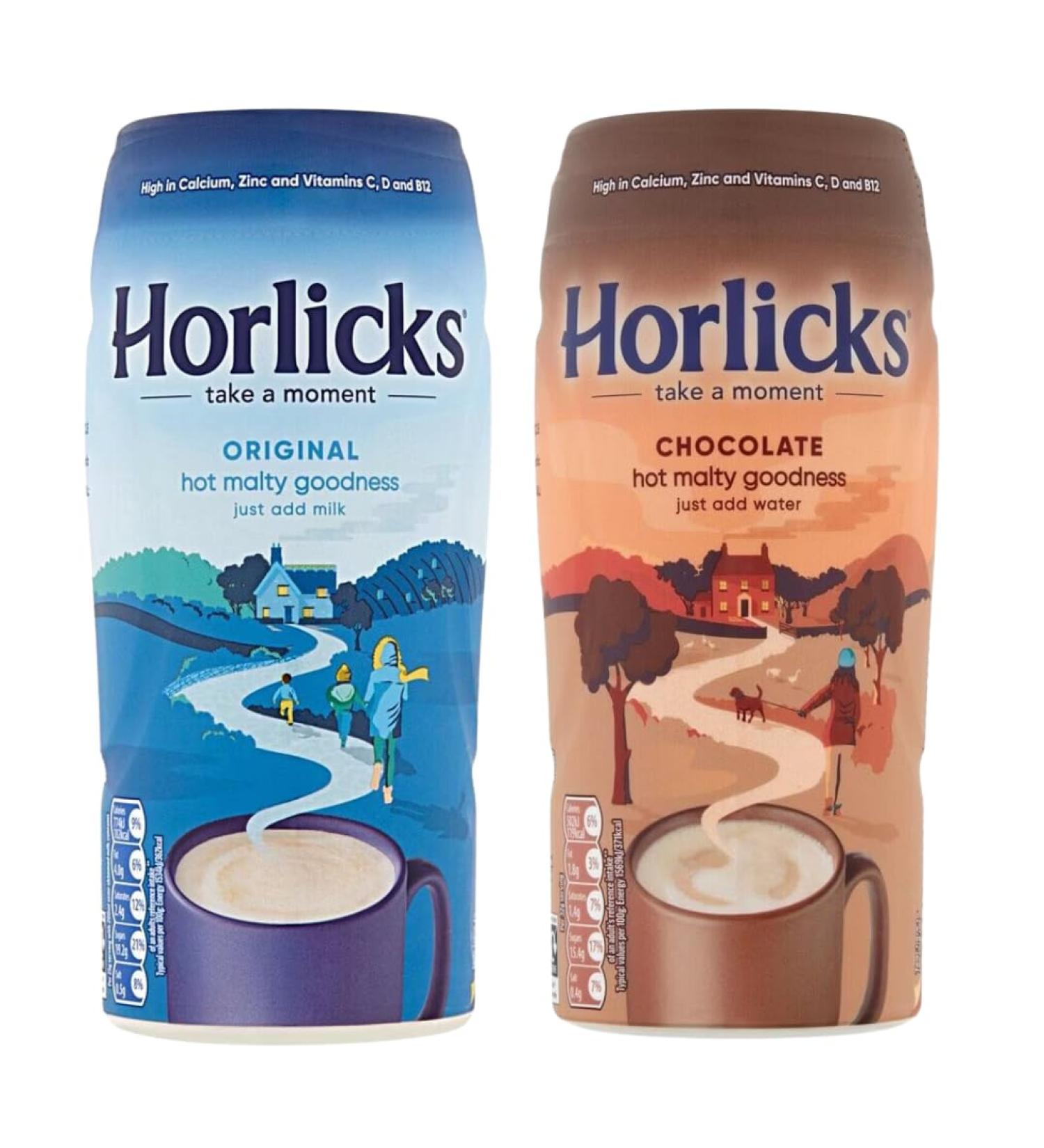 Hot Chocolate Bundle With Horlicks Original Malted Milk Drink 400g & Chocolate Malt Drink 400g (2 Pack) - Buy Online on GoSupps.com