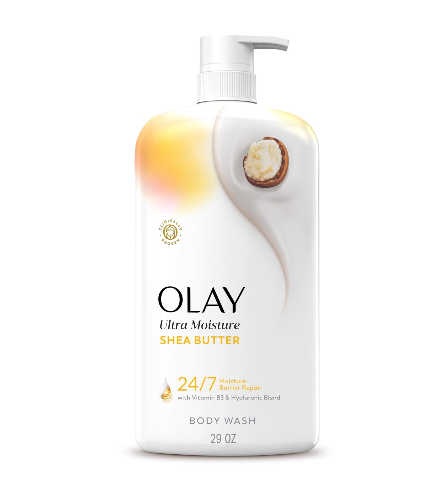 Olay Body Wash for Women Ultra Moisture 24/7 Moisture Barrier Repair Hydrating Formula for Visibly Healthy Soft Skin Vitamin B3 & Hyaluronic Blend For All Skin Types Shea Butter Scent 29 fl oz - Buy Online on GoSupps.com