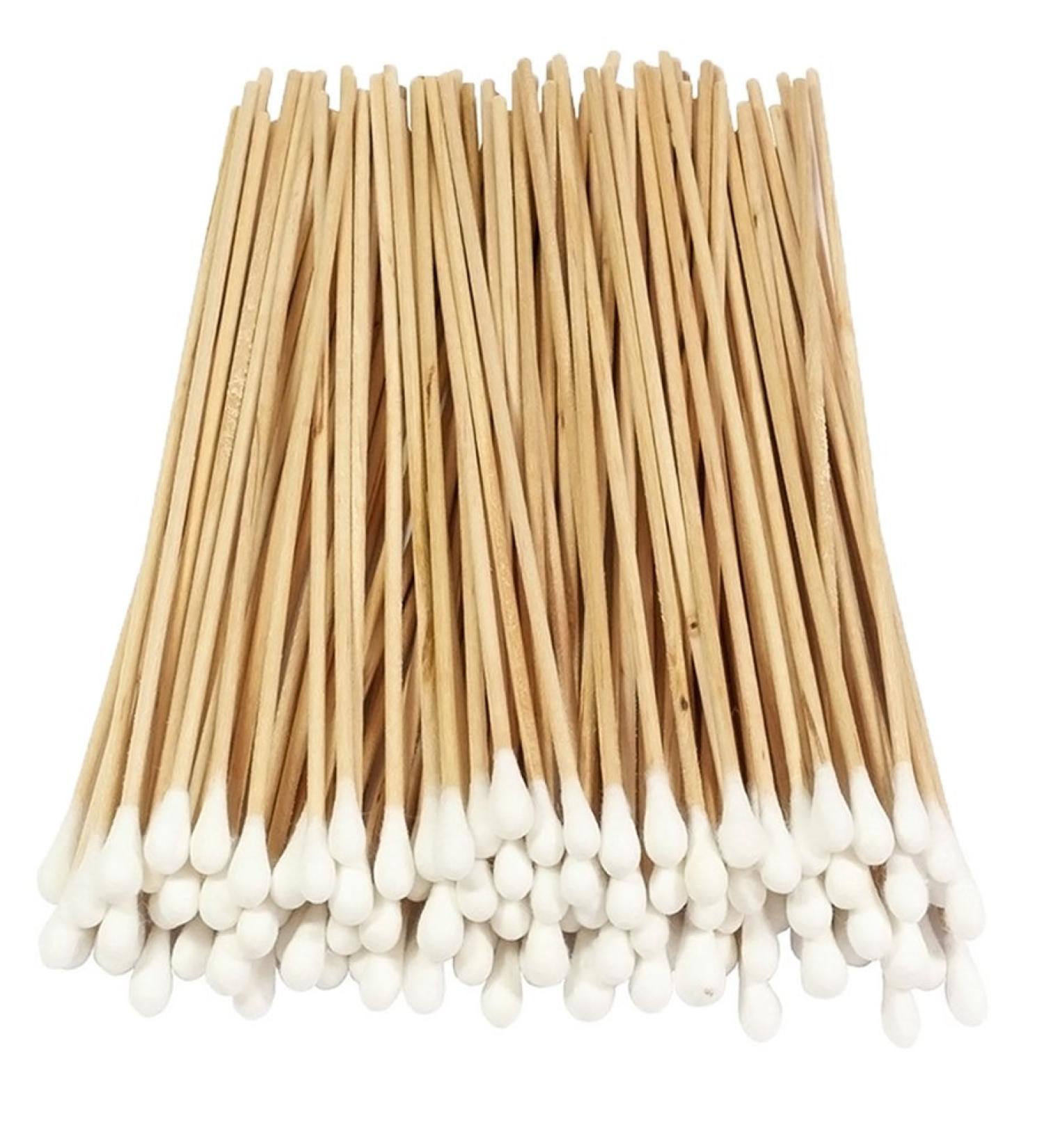 100pcs Wooden Handle Cotton Swabs - Eco-Friendly Cleaning Makeup & Craft Buds for Jewelry Polishing | Buy Internationally - Buy Online on GoSupps.com