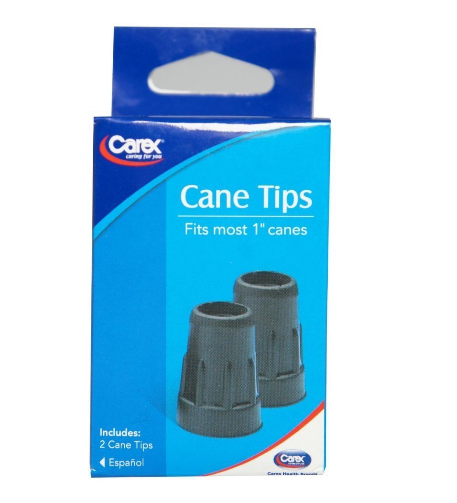 Carex Cane Tips Fits Most 1" Canes, 2 Each