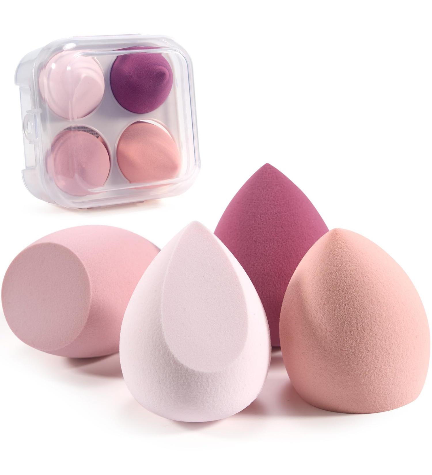 Cheerhom 4 PCS Makeup Sponge Set | Perfect for Liquid Foundation Powder & Cream with Storage Box - Flawless Beauty Tools for All Skin Types - Buy Online on GoSupps.com