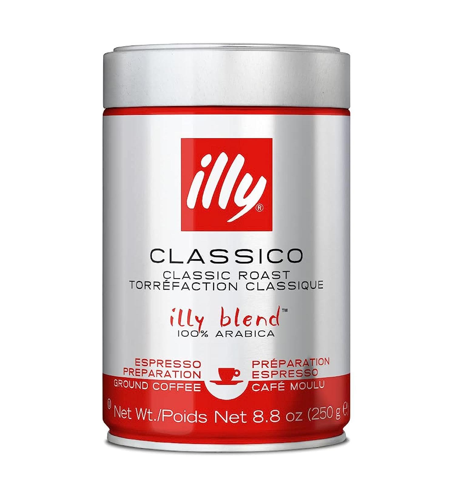 Buy Illy Espresso 100% Arabica Coffee - Medium Roast Ground 12x250g Can (Pack of 12) | International Shipping Available - Buy Online on GoSupps.com